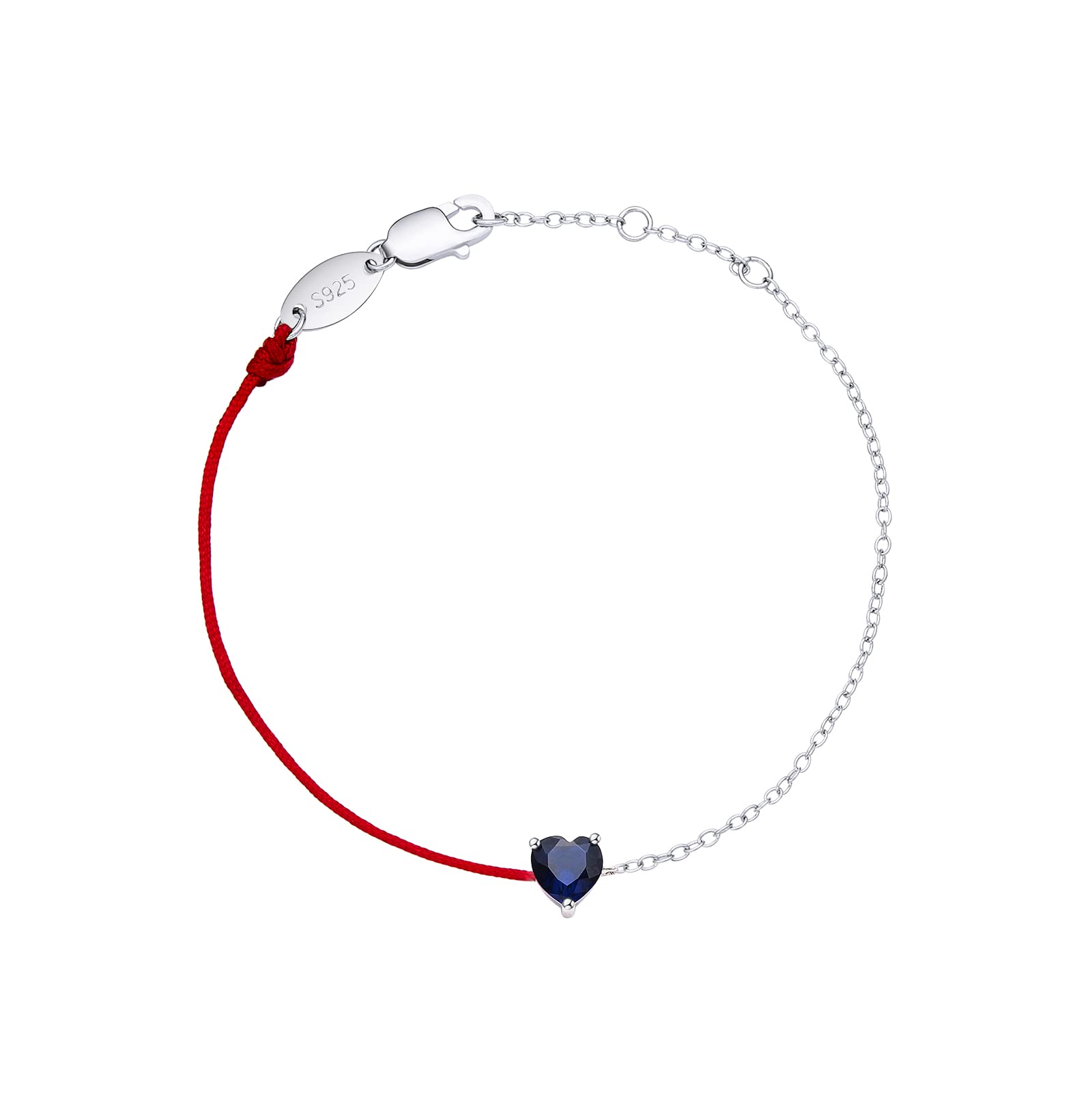 MOONMORY 925 Sterling Silver Bracelet for Women - Lucky Red Thread Rope Bracelet with Charm | Adjustable Bangle for Good Luck, Protection & Positive Energy | Perfect Birthday Gift, Teen Jewelry for Everyday Wear, Special Occasions & Spiritual Healing