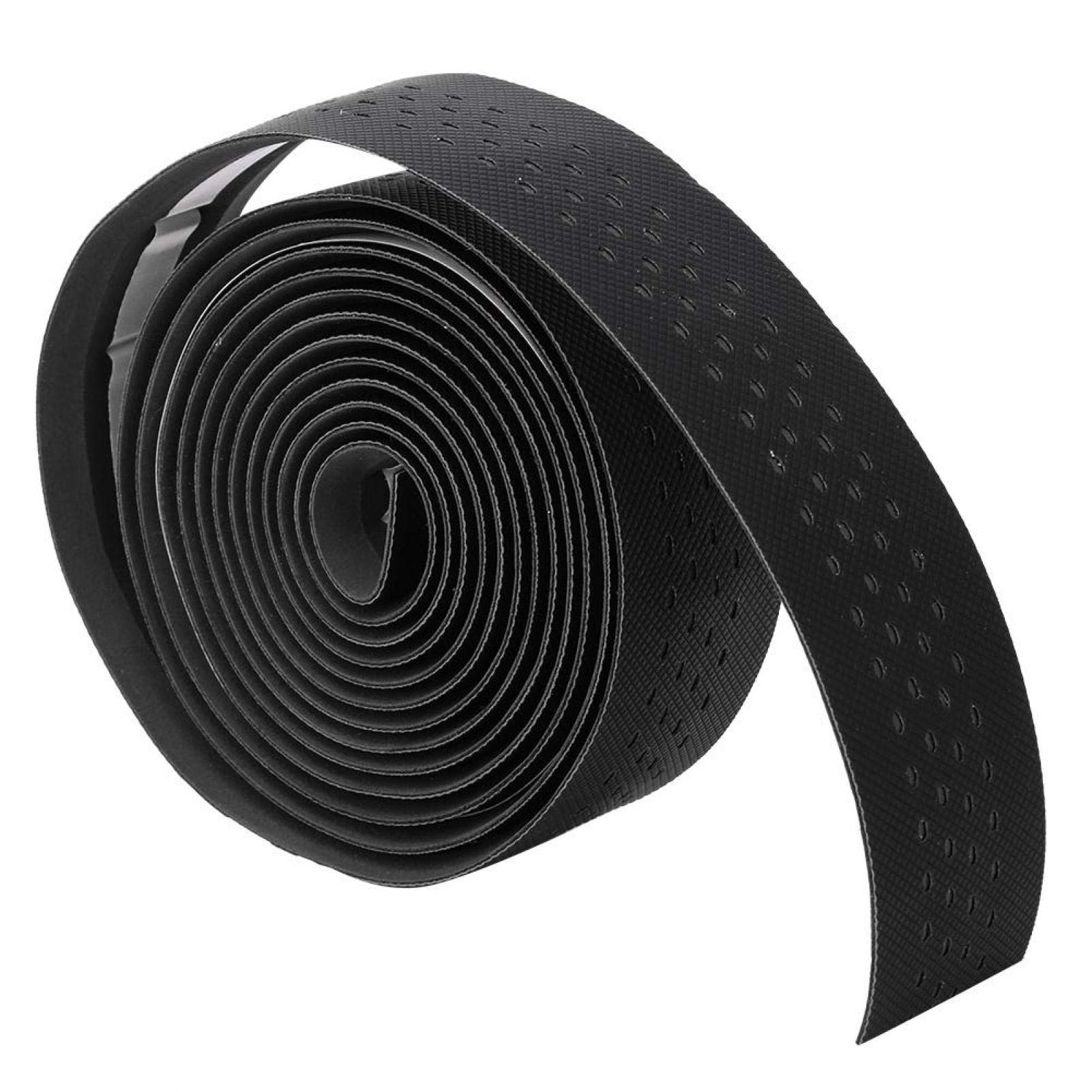 Qinlorgo Bike Handlebar Tapes - Durable EVA/PU Sweat-Absorbing Cycling Grip Tape for Road, Mountain & Folding Bikes (Black/Red) | Perfect for Triathlon Training & Long-Distance Riding