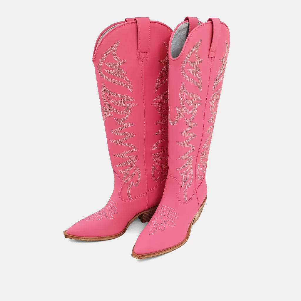 Zerena Coral Cowgirl Boots for Women - Stylish Western Ankle Boots with Comfortable Heel | Perfect for Country Music Festivals, Rodeos, and Western Fashion Outfits