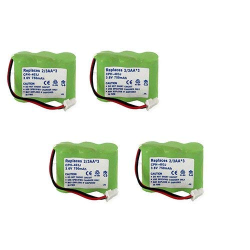 Synergy Digital Cordless Phone Batteries - 4 Pack EM-CPH-403J Replacement Batteries Compatible with Vtech 5111 Cordless Phone | Perfect for Home & Office Communication