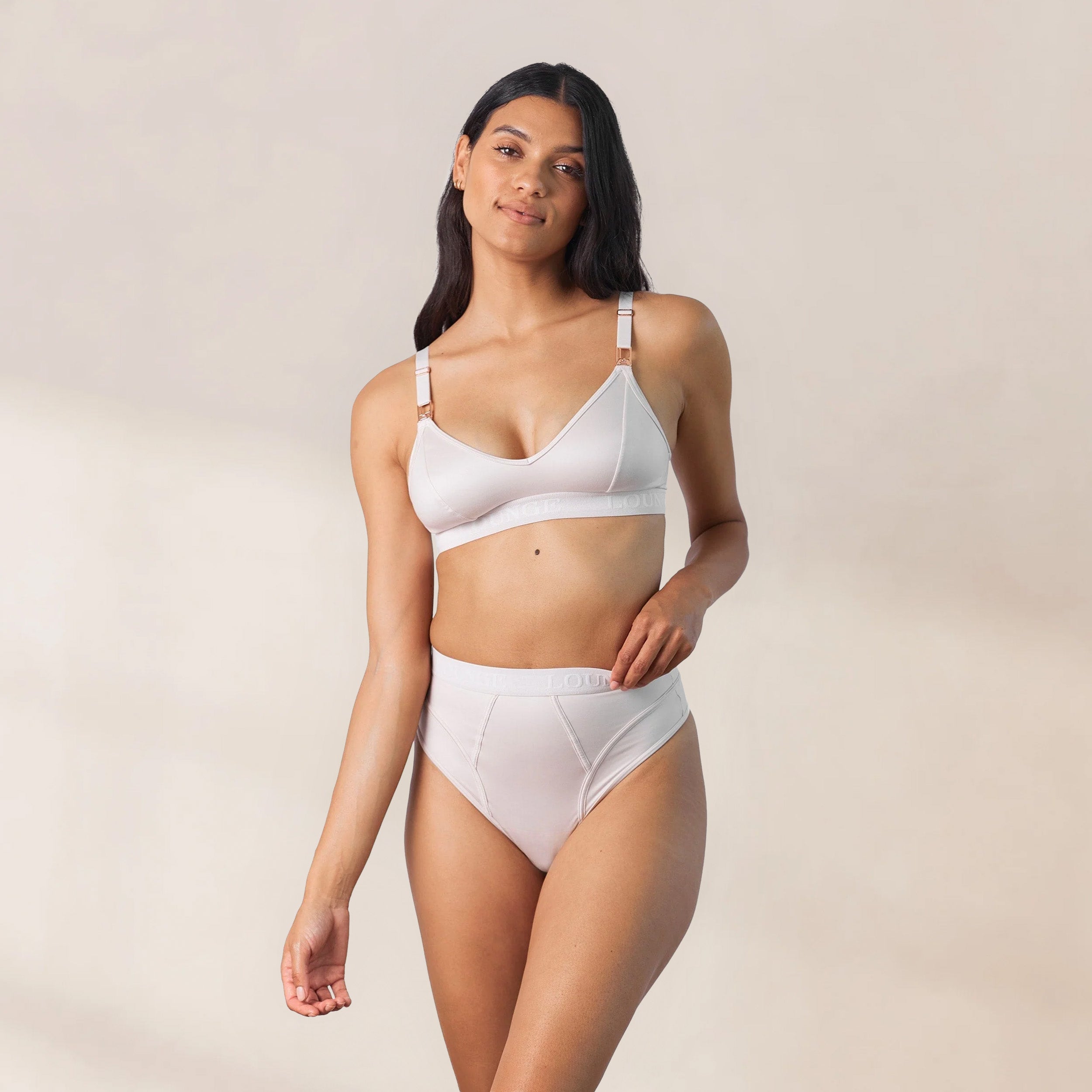 Nurture Nursing Bra - Comfortable & Supportive Maternity Bra for Breastfeeding Moms in Cream | Perfect for Daytime Wear & Night Nursing