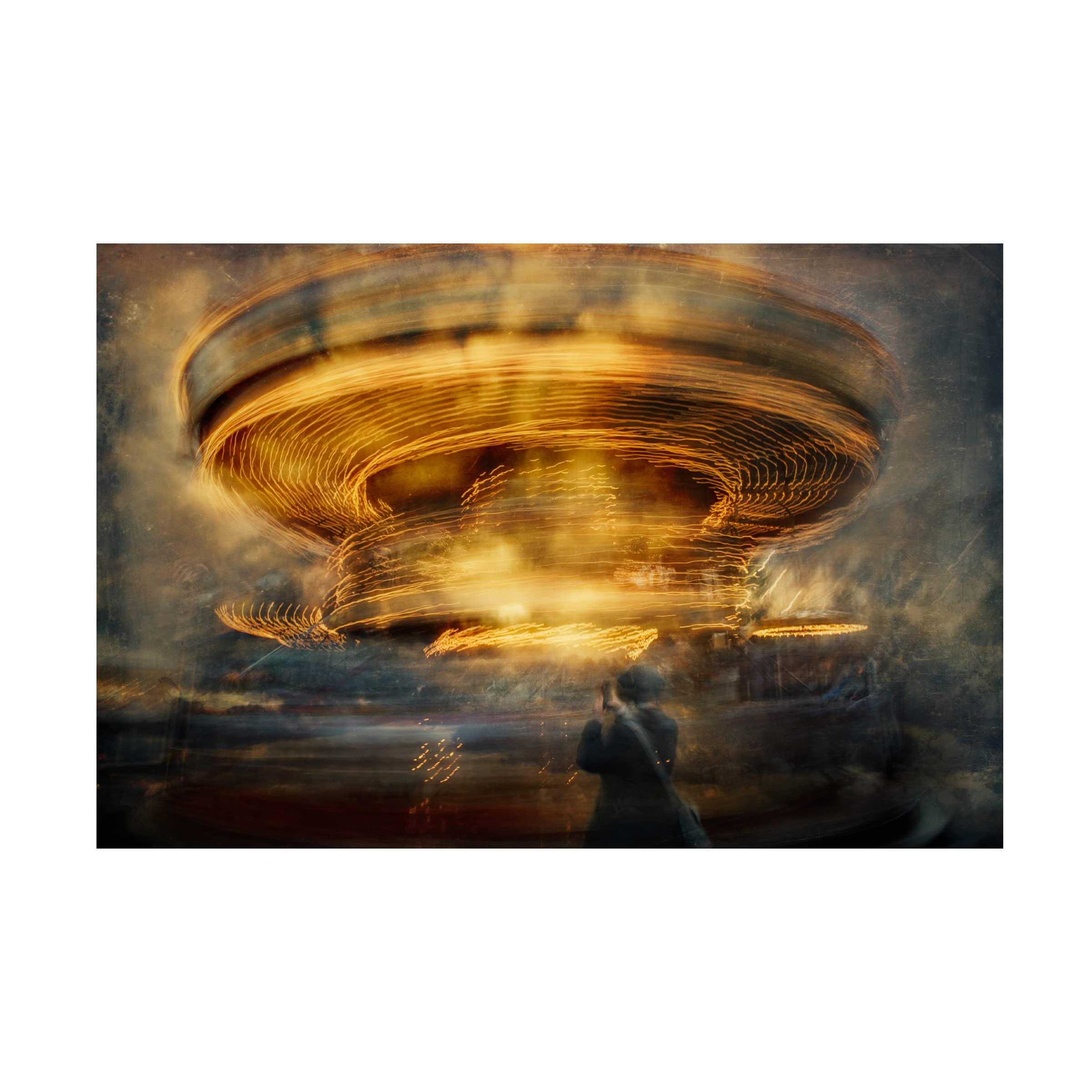 Trademark Fine Art 'Alone In The Universe' Canvas Wall Art Print by Heike Willers - Modern Space Themed Home Decor for Living Room, Bedroom & Office