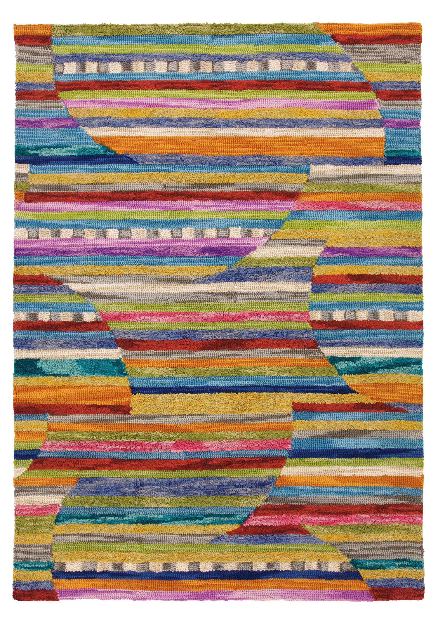 Premium Jubilee Hand-Tufted Wool Area Rug 8' x 10' - Soft Multicolor Textured Design for Living Room, Bedroom & Office Decor