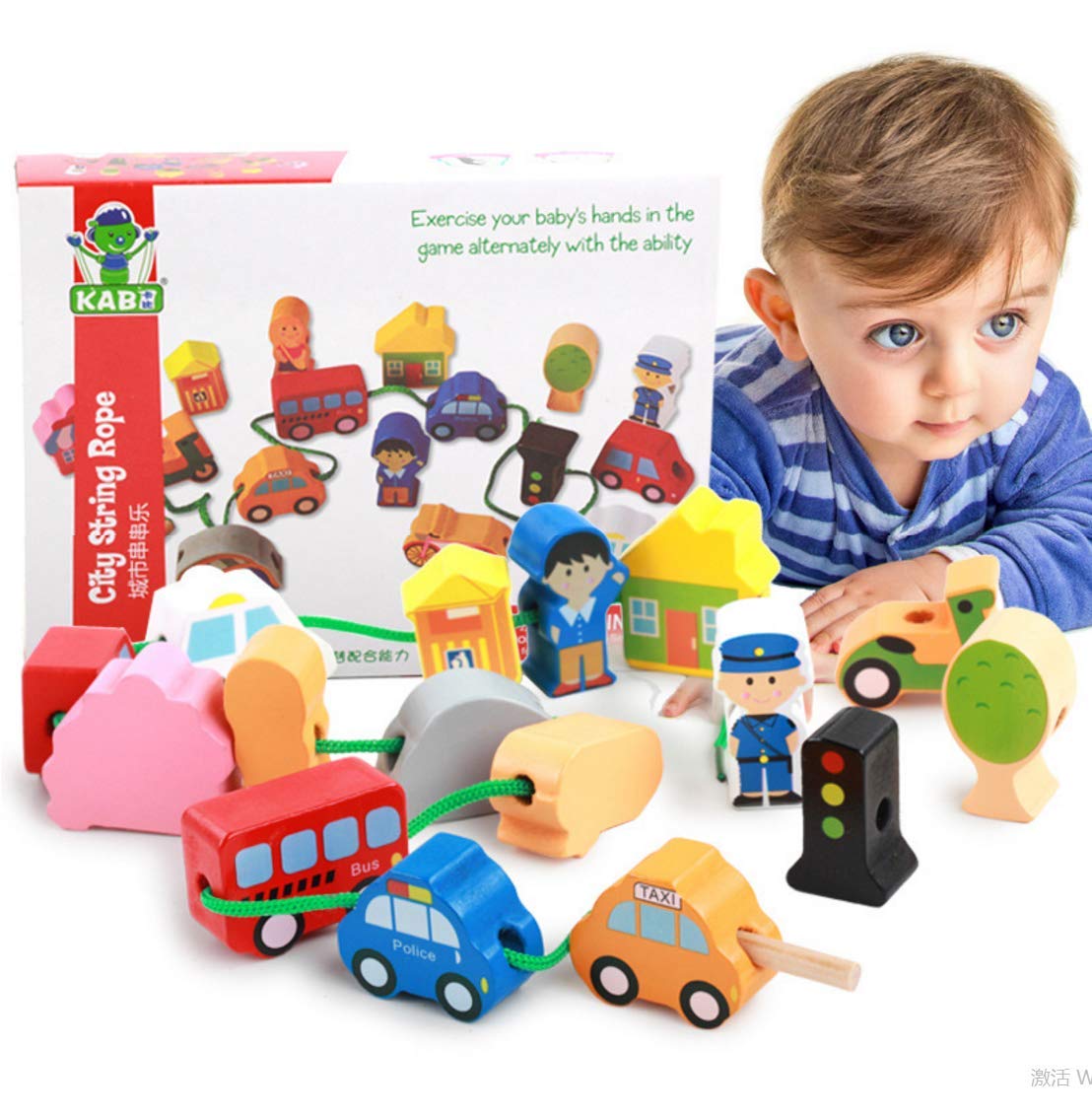 Wooden Educational Toys for Toddlers - 16-Piece Shape & Color Sorting Stacking Blocks, Preschool Learning Puzzles for Fine Motor Skills Development - Perfect Birthday Gifts for Boys & Girls (Classroom, Homeschool, Daycare Use)