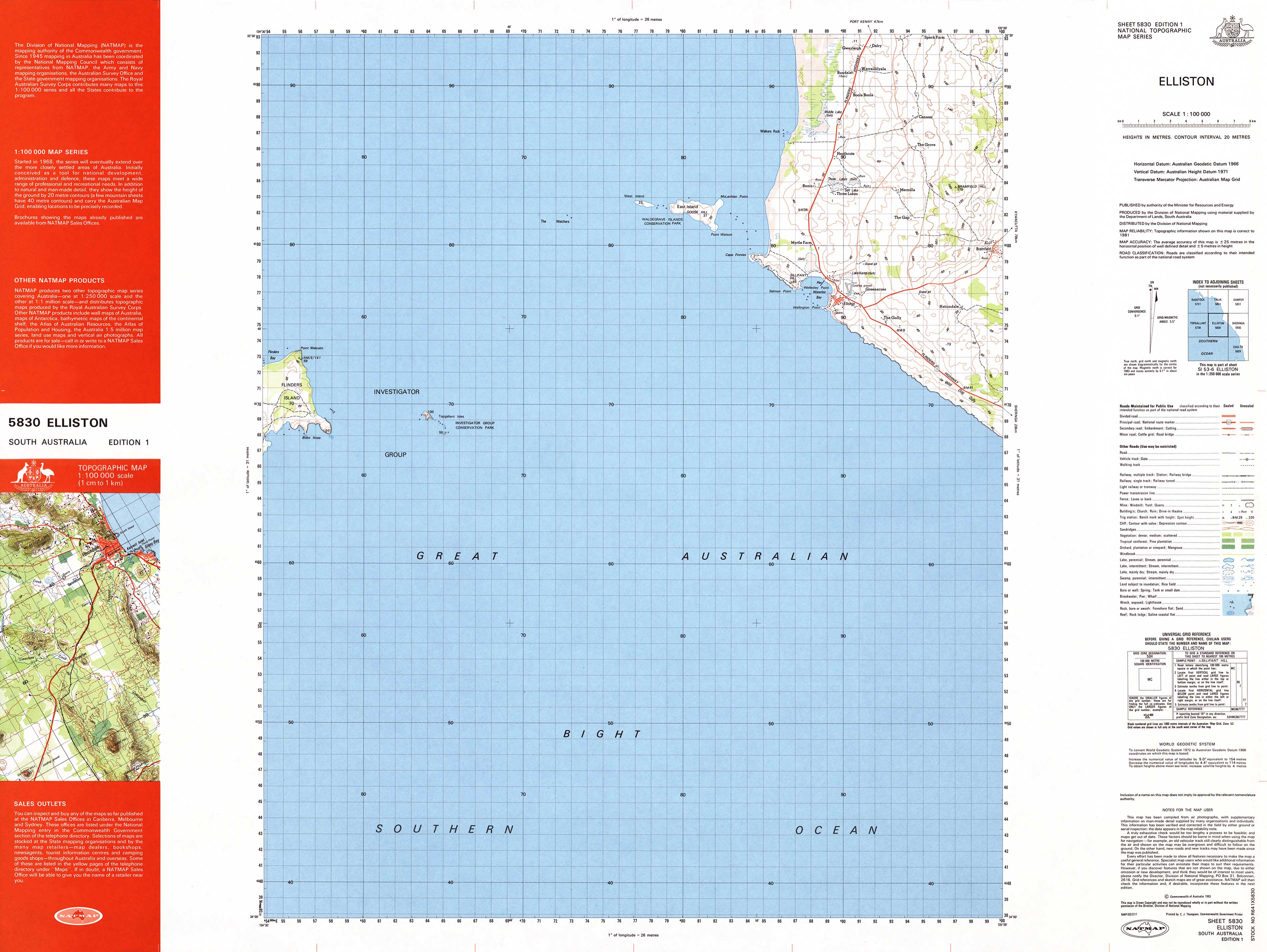 1:100k Topographic Map of Elliston - Detailed Hiking, Camping & Outdoor Adventure Navigation - Perfect for Backpacking, Trail Exploration & GPS Planning
