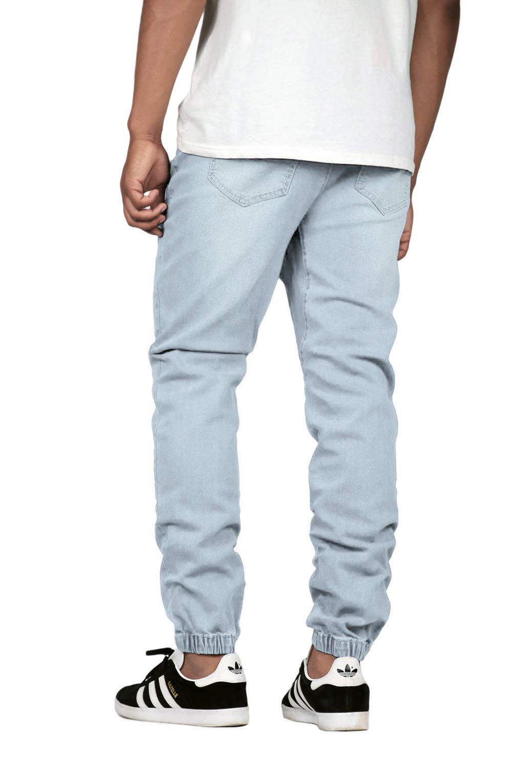 Mersenne Men's Drop Crotch Denim Jogger Pants - Stylish & Comfortable Streetwear for Casual Outings & Urban Fashion