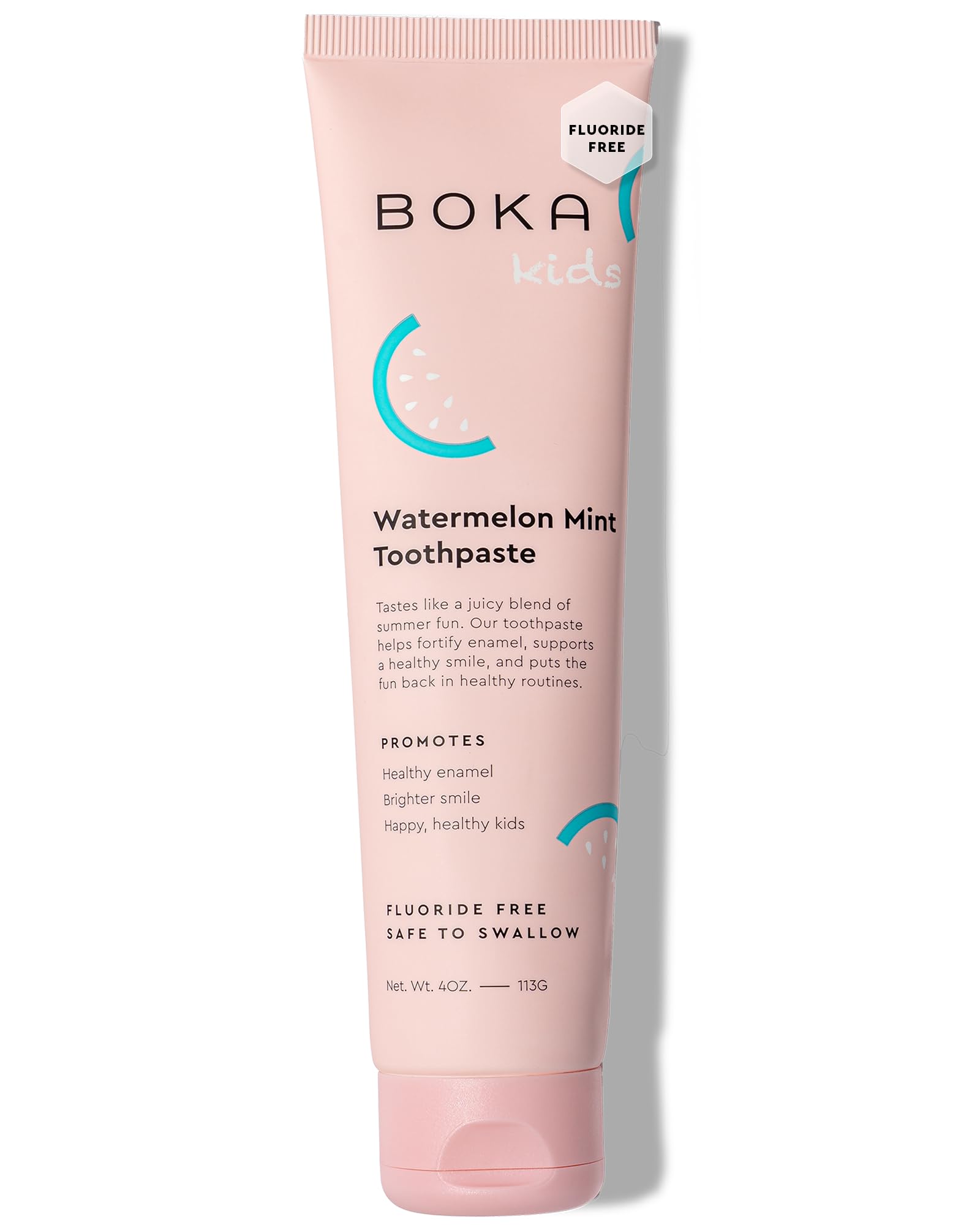 Boka Fluoride Free Toothpaste with Nano Hydroxyapatite - Sensitive Teeth Whitening & Remineralizing Toothpaste for Adults & Kids - Natural Watermelon Mint Flavor, 4oz (US Made) - Perfect for Daily Oral Care & Teeth Whitening Routine