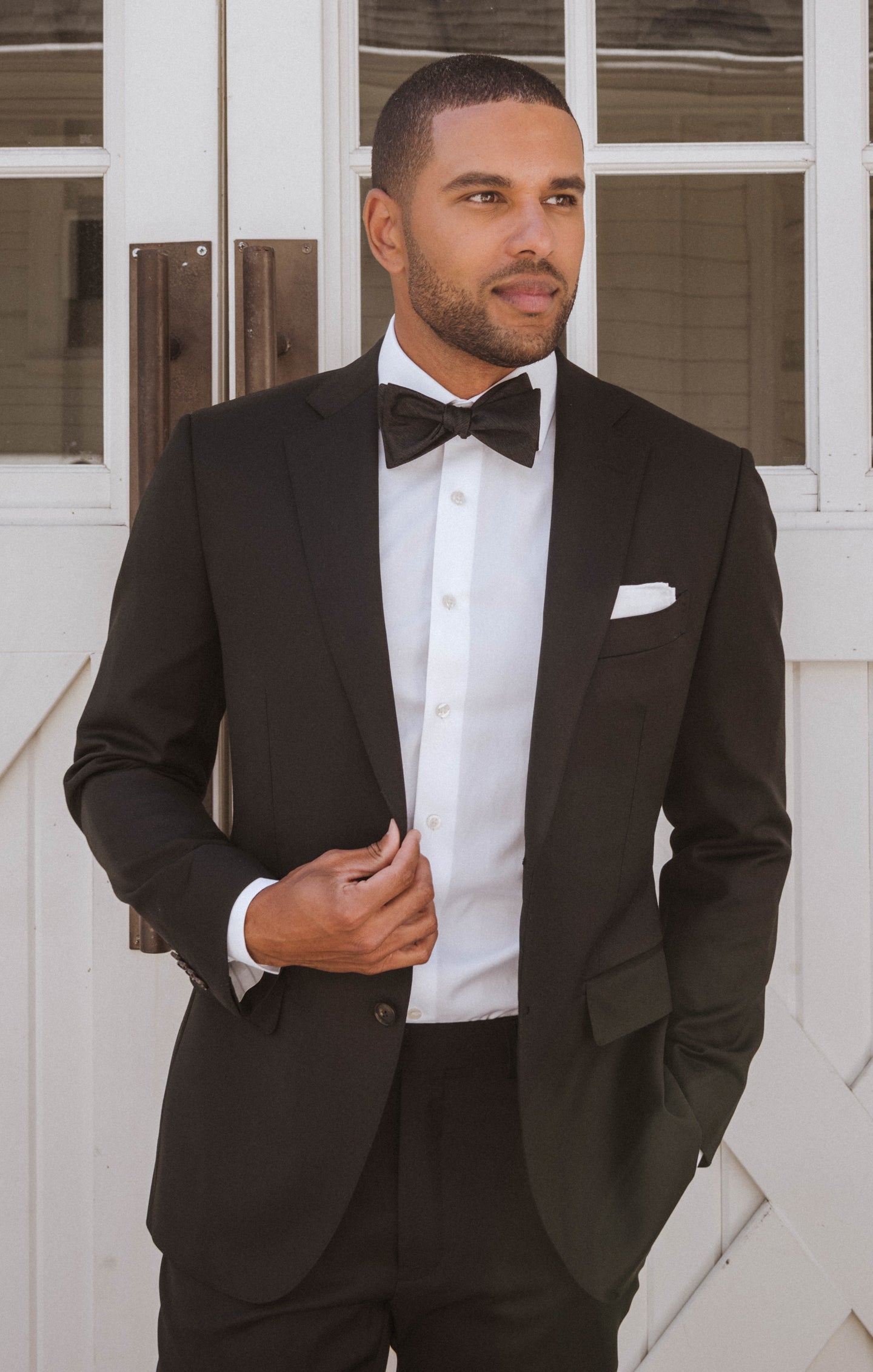 Stylish Josh Black Solid Bow Tie for Men - Perfect for Weddings, Prom & Formal Events