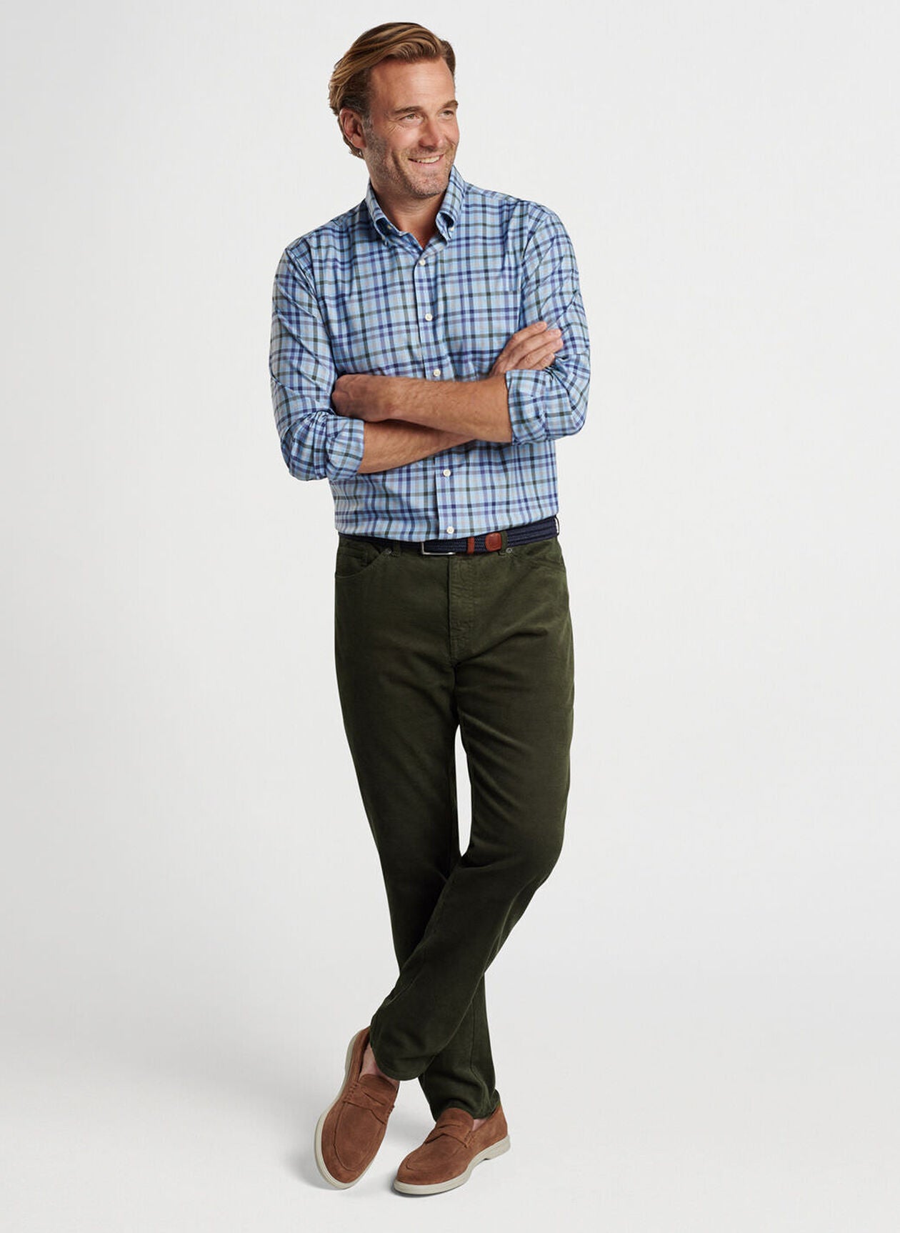 PETER MILLAR Men's Corduroy 5-Pocket Pants - Comfortable & Stylish Casual Trousers for Work, Travel & Everyday Wear