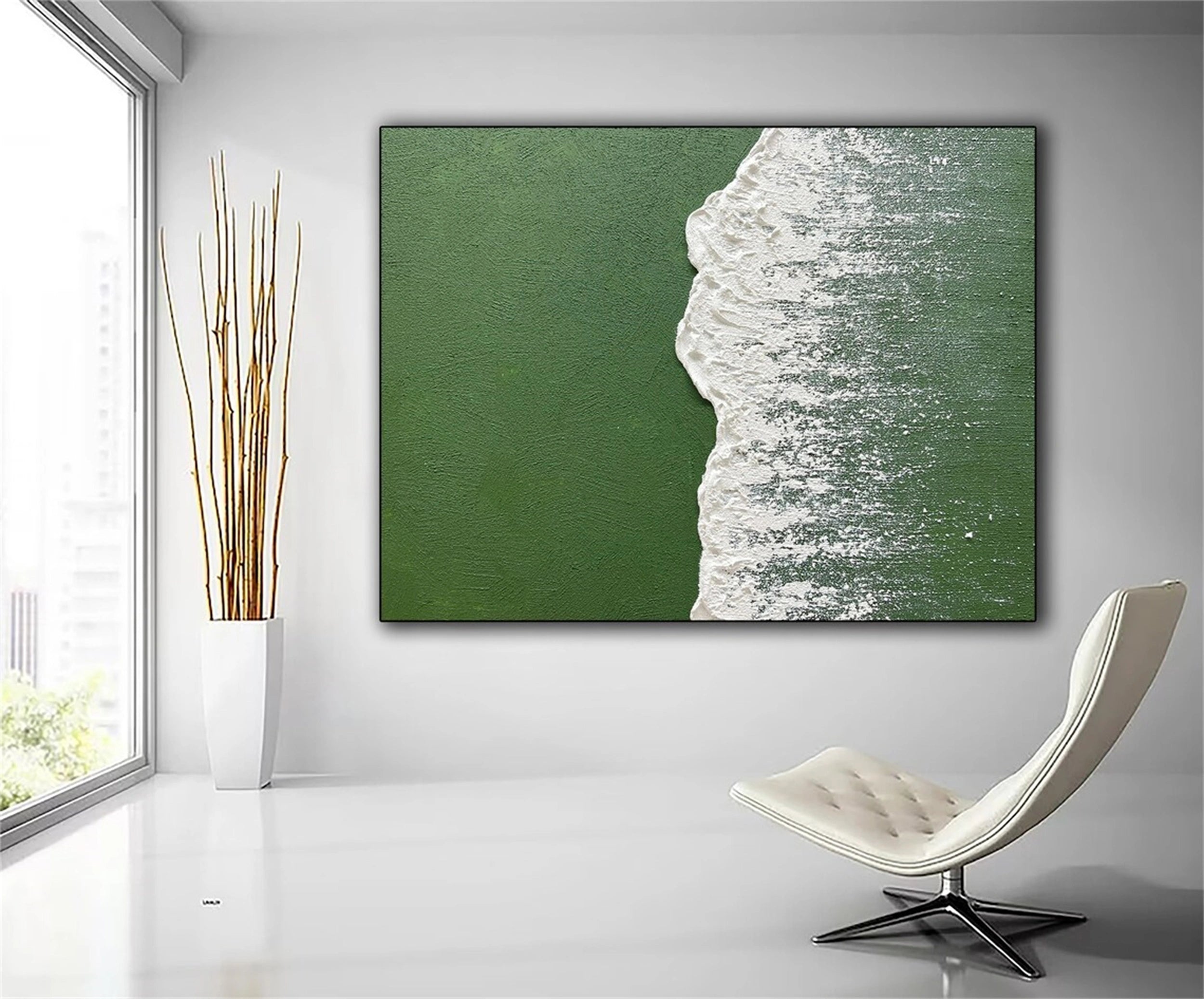Ocean And Sky Painting #OS 093 - Stunning Seascape Wall Art for Home & Office Decor | Perfect for Living Room, Bedroom, or Coastal Themed Spaces