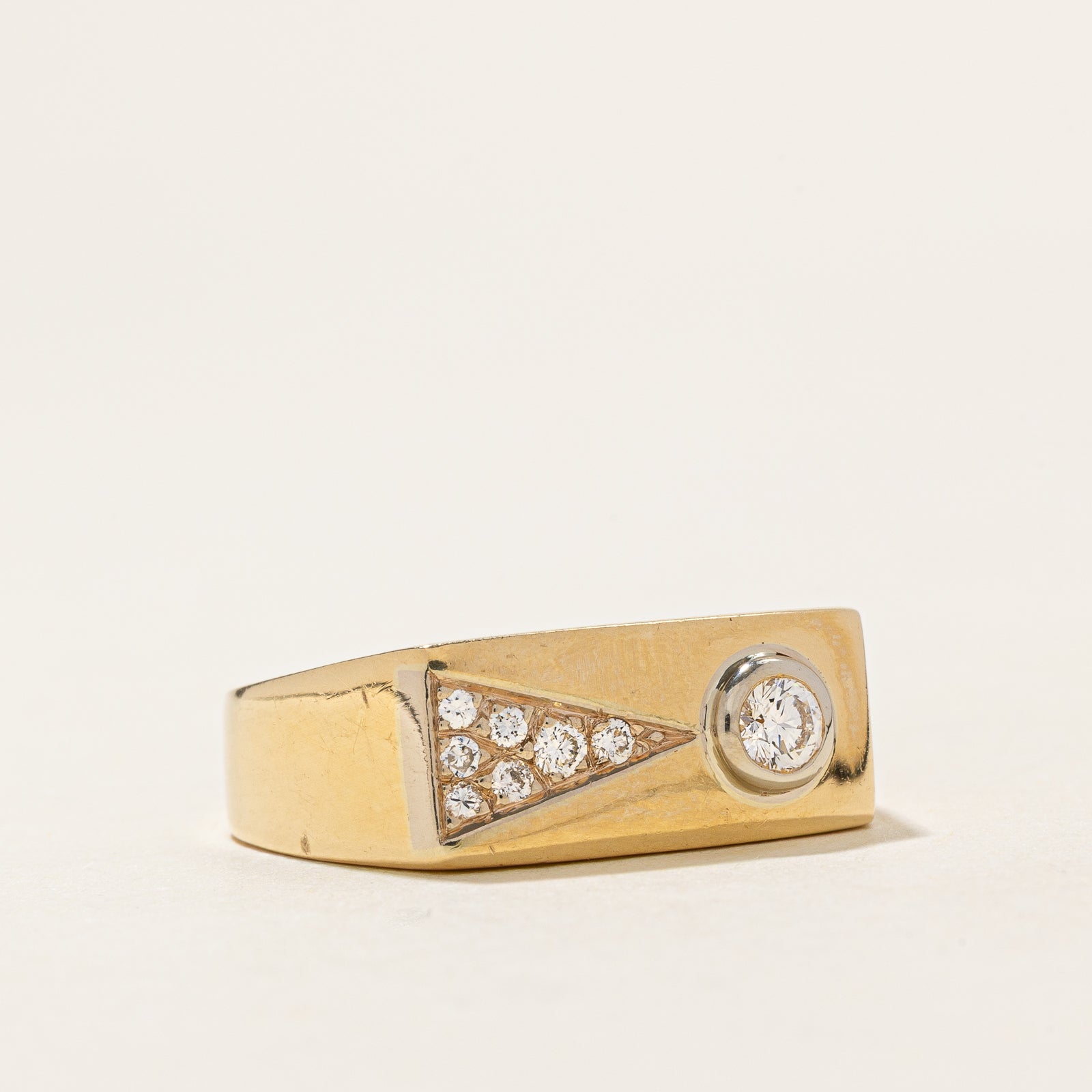 0.28ctw Diamond Geometric Wedding Band Ring for Women - Size 10.25 | Elegant Stackable Ring for Bridal, Anniversary & Everyday Wear