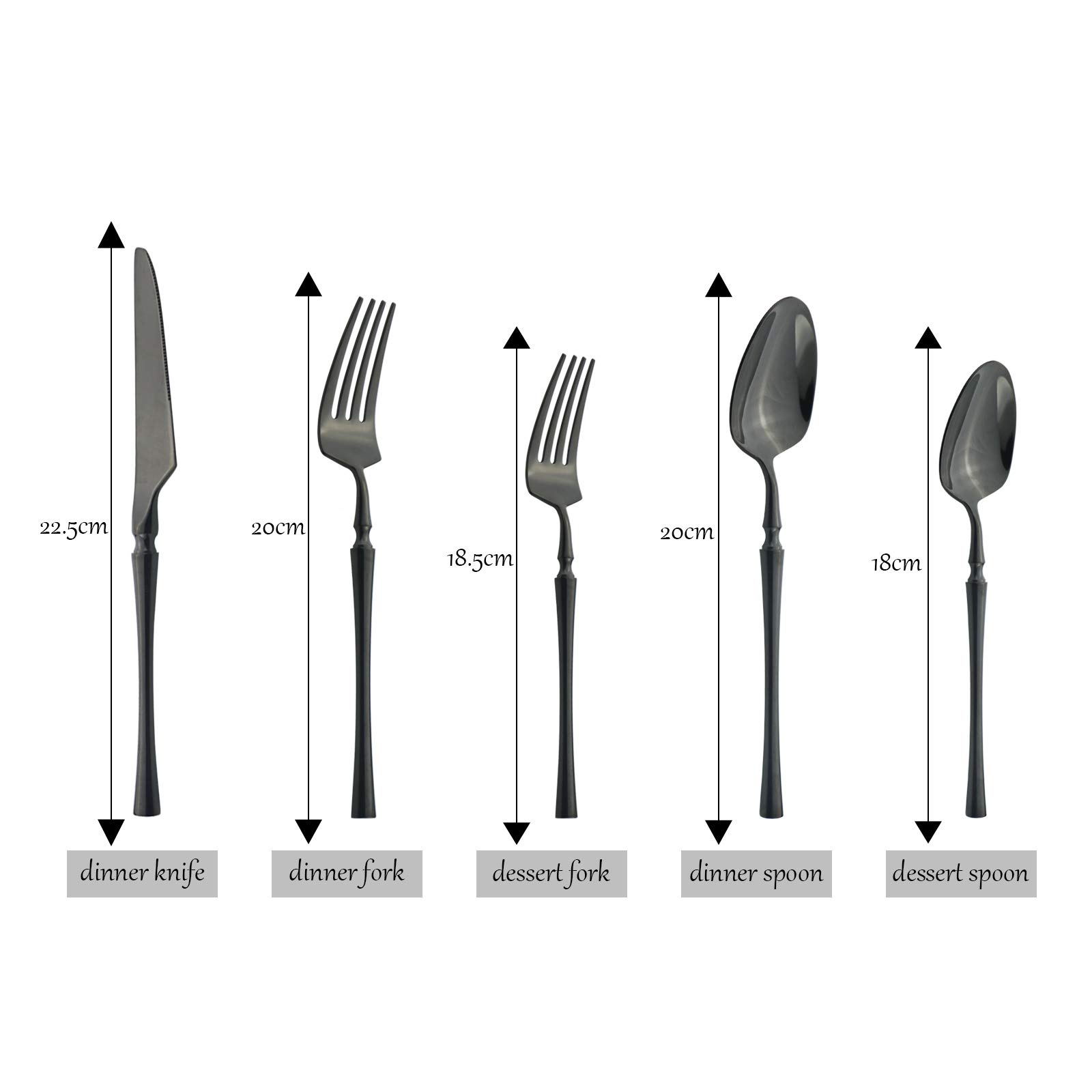 20-Piece Stainless Steel Flatware Set for 4 - Modern Mirror Polished Silverware (Knife, Fork, Spoon) - 18/10 Dishwasher Safe Cutlery Set - Perfect for Dining, Entertaining & Everyday Use