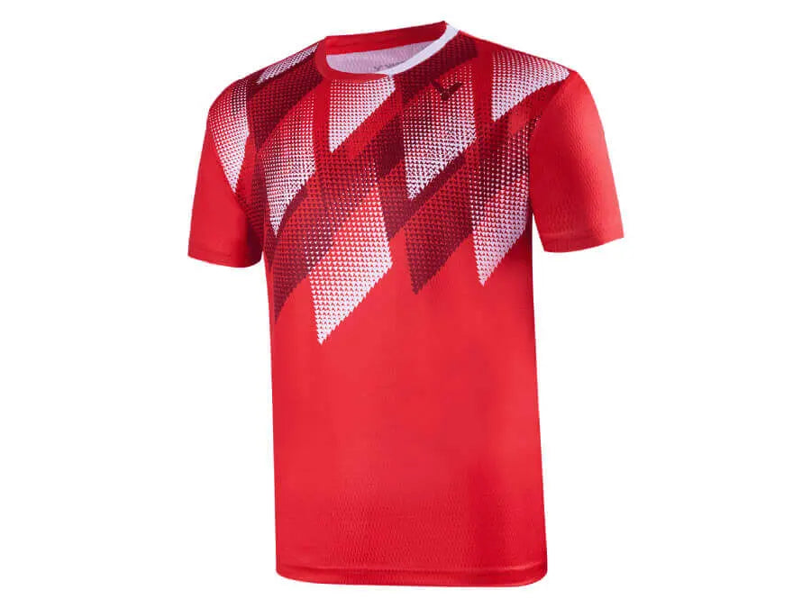 Victor T 30000TD D T-Shirt Junior - Comfortable Red Cotton Tee for Boys & Girls - Perfect for School, Sports & Casual Wear