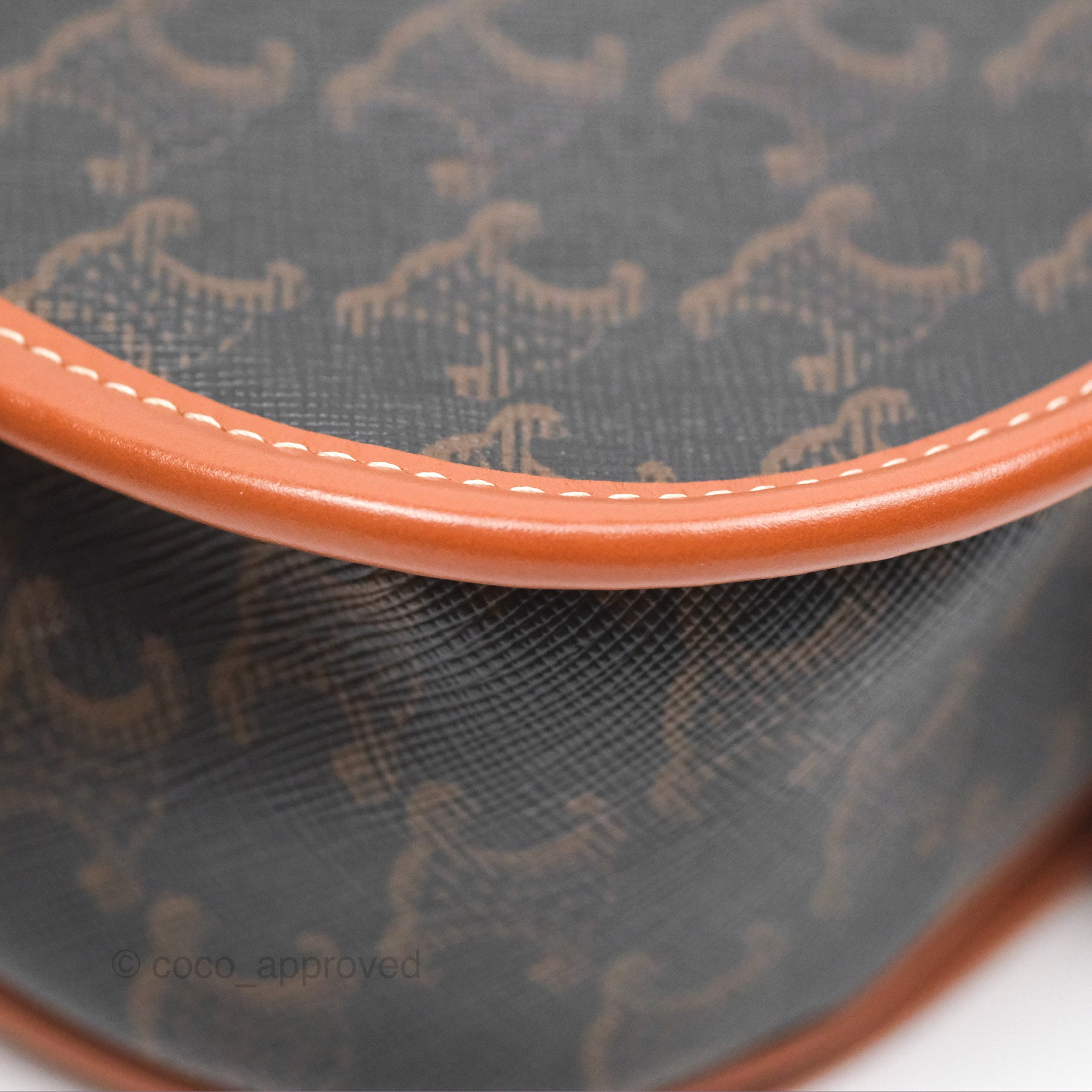 Celine Medium Triomphe Canvas Folco Bag in Tan - Luxury Crossbody Handbag for Women, Perfect for Work, Travel & Everyday Use