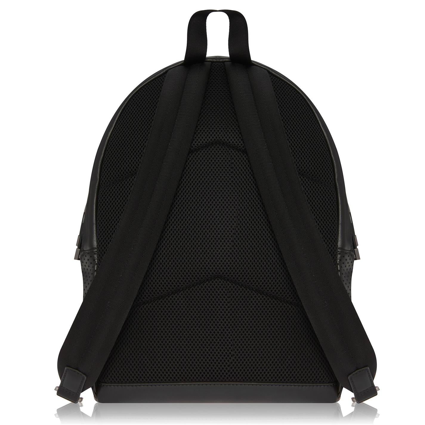 Hugo Boss Men's Black Genuine Leather Trucker Backpack - Stylish & Durable for Work, Travel & Everyday Use