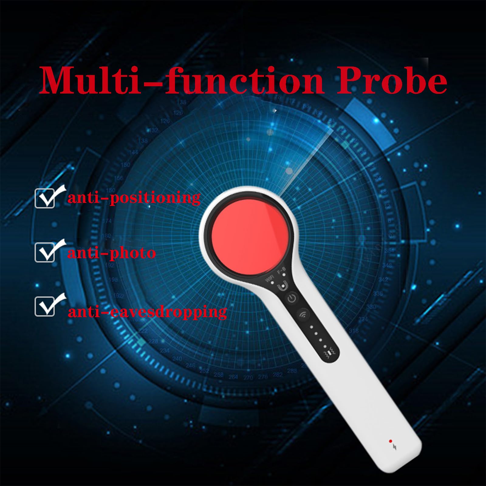 CHIGUANG Hidden Camera Detector - Anti Spy GPS Tracker Finder, 4-Level Sensitivity Bug Sweeper with Infrared for Home, Hotel, Office, Travel & Car Security | Prevent Surveillance & Theft