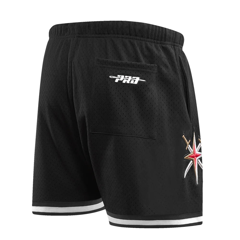Men's Pro Standard Vegas Golden Knights Classic Mesh Black Shorts - Breathable Athletic Shorts for Hockey Fans, Workout & Casual Wear