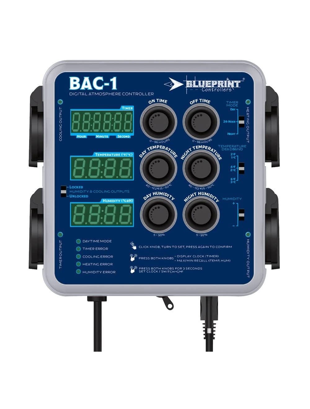 BAC-1 Digital Atmosphere Controller for HVAC Systems - Smart Building Automation & Climate Control Solution for Commercial/Industrial Facilities