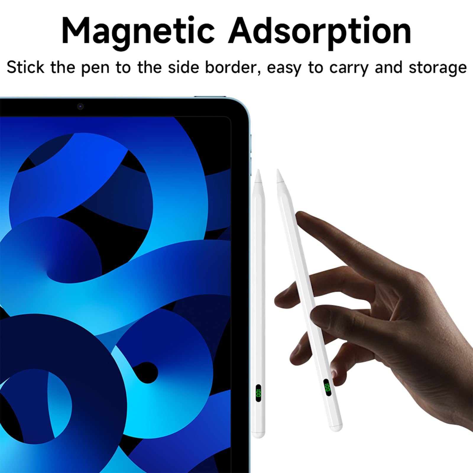 Apple Pencil Stylus for iPad 10th/9th Gen, iPad Pro 11 & 12.9 inch, iPad Air 5th/4th/3rd Gen, iPad Mini 6th/5th Gen - Pressure Sensitive Active Stylus Pen with Palm Rejection - Perfect for Drawing, Note Taking & Digital Art