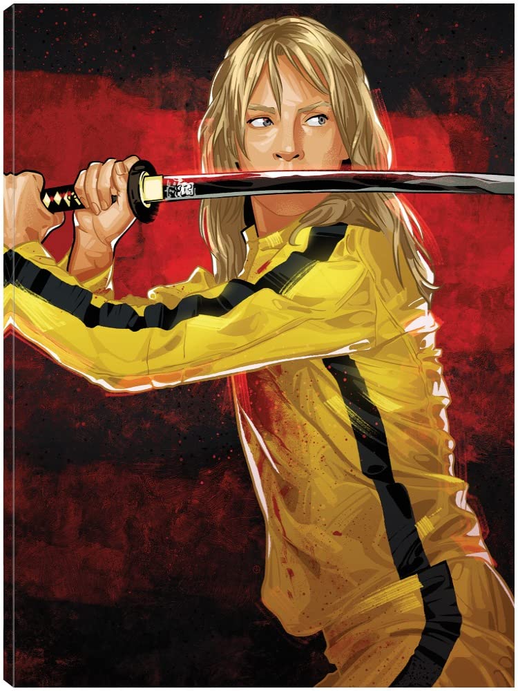 Kill Bill Movie Art Canvas Print by Nikita Abkumov - Premium Wall Decor for Living Room, Bedroom, Office & More - Ready to Hang 15x20 Inches - Perfect for Movie Fans & Home Theater Decor