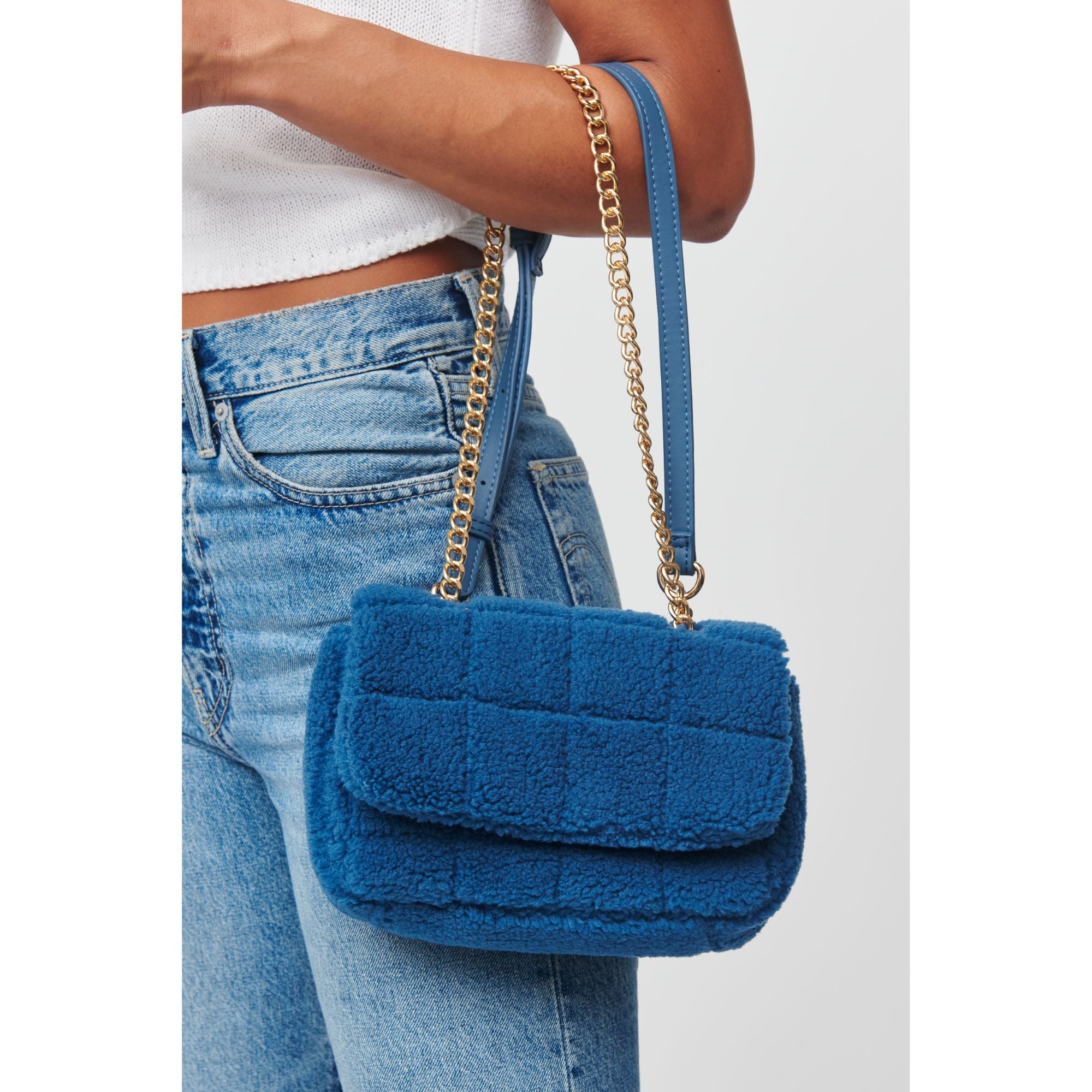 Ryeland Sherpa Crossbody Bag for Women - Soft Fleece Shoulder Purse with Adjustable Strap, Perfect for Travel, Shopping & Daily Use