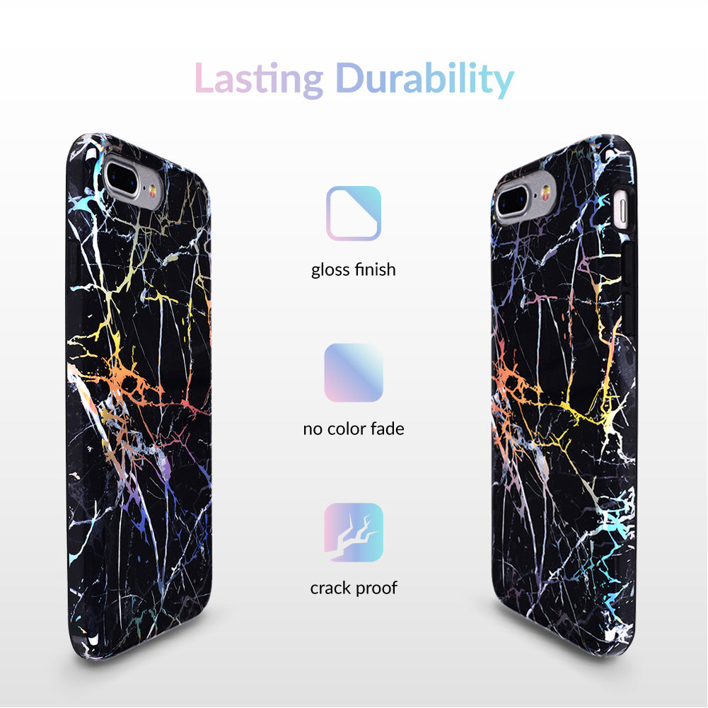 Holo Black Marble iPhone Case - Premium Protective Cover for iPhone [Models] - Shatterproof & Stylish Design for Everyday Use & Special Occasions