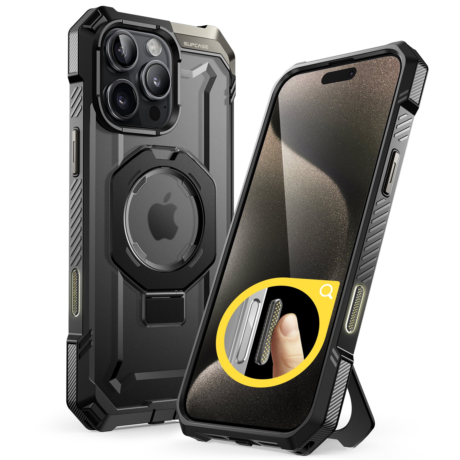 iPhone 16 Pro Max 6.9 Inch Shockproof Case with MagSafe & Camera Control Button - Premium Protective Phone Cover in Black | Perfect for Outdoor Adventures, Travel & Daily Use