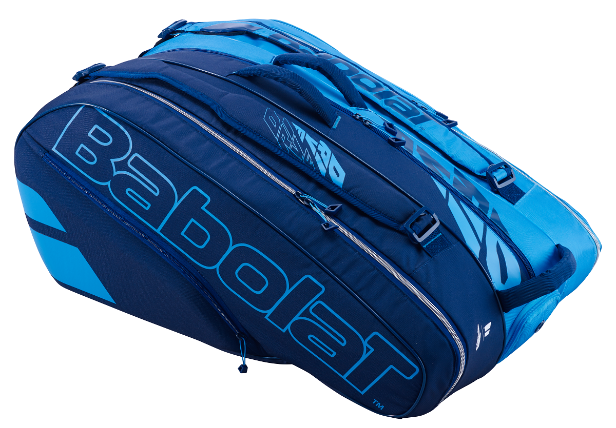 Babolat Pure Drive 12 Pack Tennis Racquet Bag - Blue/Navy | Durable Tennis Gear for Players & Coaches | Perfect for Tournaments, Practice & Travel
