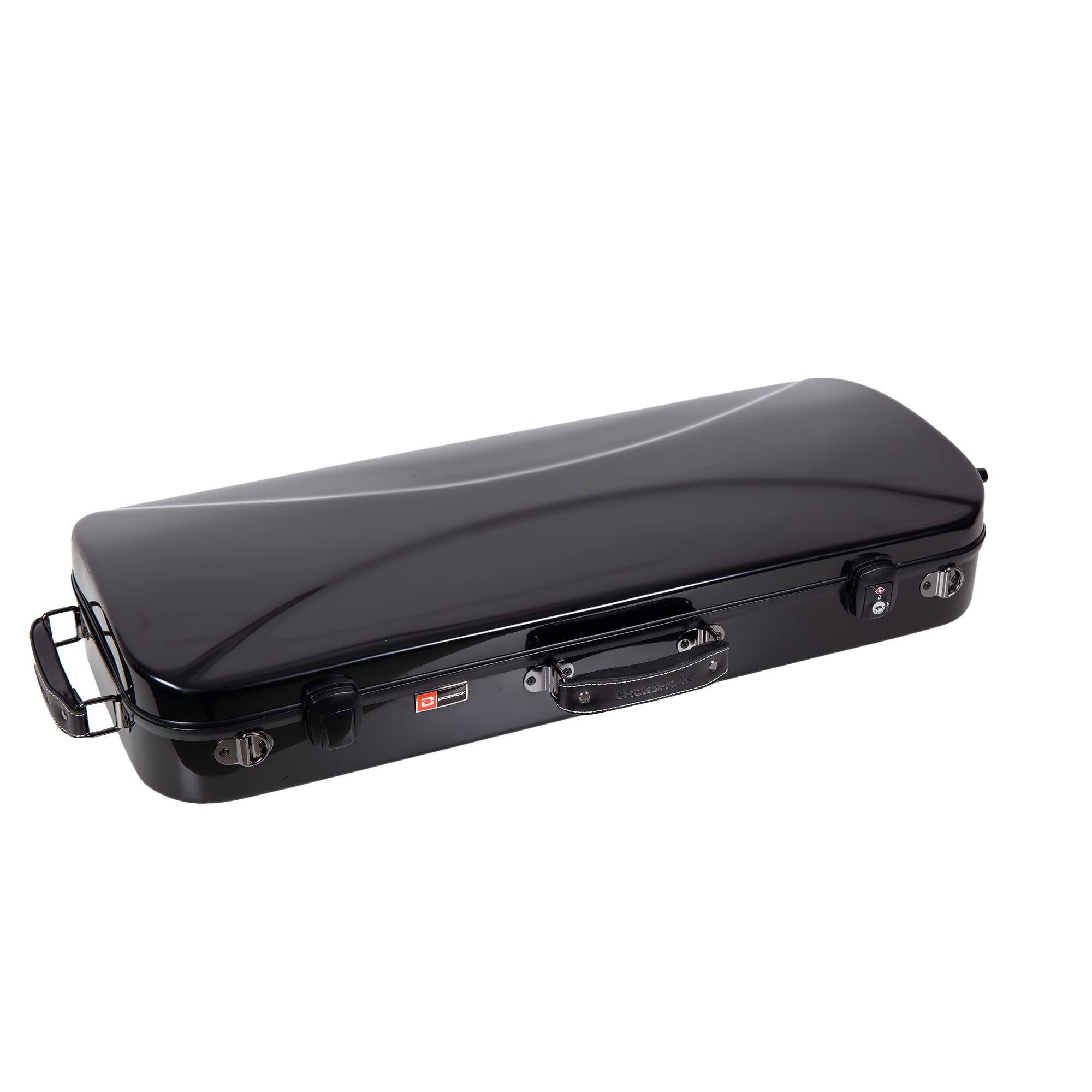 Crossrock CRF1000DVBK Black Fiberglass Double Violin Case - Backpack Style for Two 4/4 Full Size Violins | Perfect for Music Students, Performers & Traveling Musicians