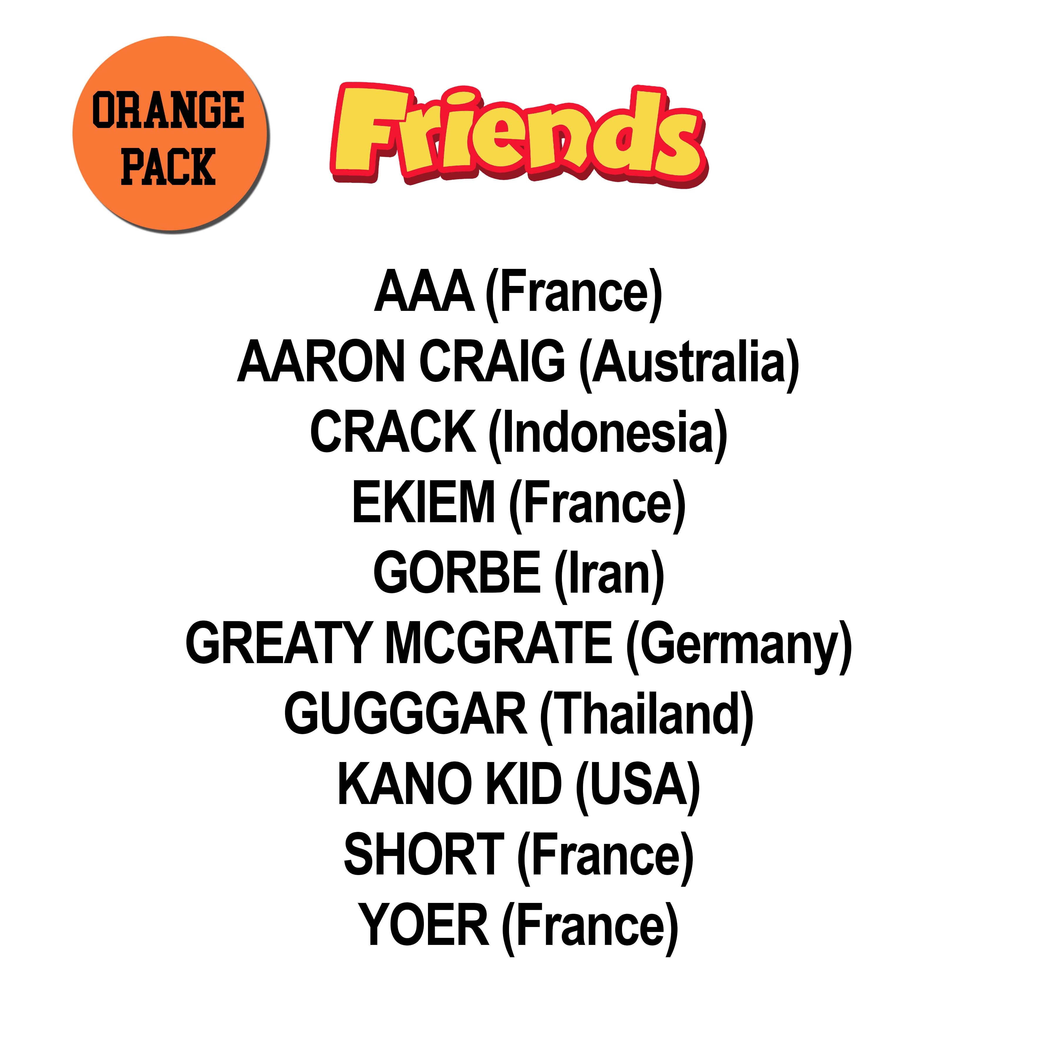 Hentitan and Friends Orange Sticker Pack - 50 Unique Vinyl Decals for Laptops, Water Bottles & DIY Crafts - Cute Kawaii Stickers for Scrapbooking, Journals & Phone Cases