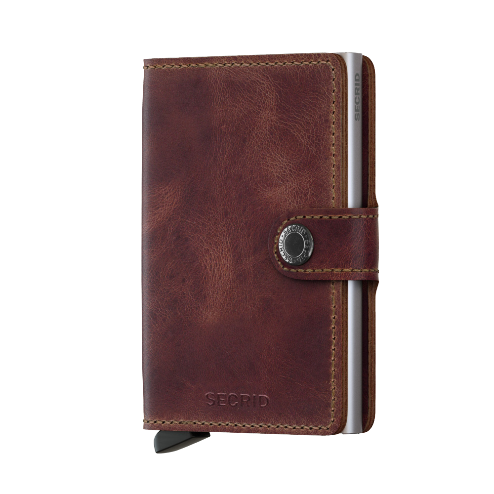 SECRID Vintage Leather Mini Wallet for Women & Men - RFID Blocking Slim Card Holder - Perfect for Travel, Business & Everyday Use