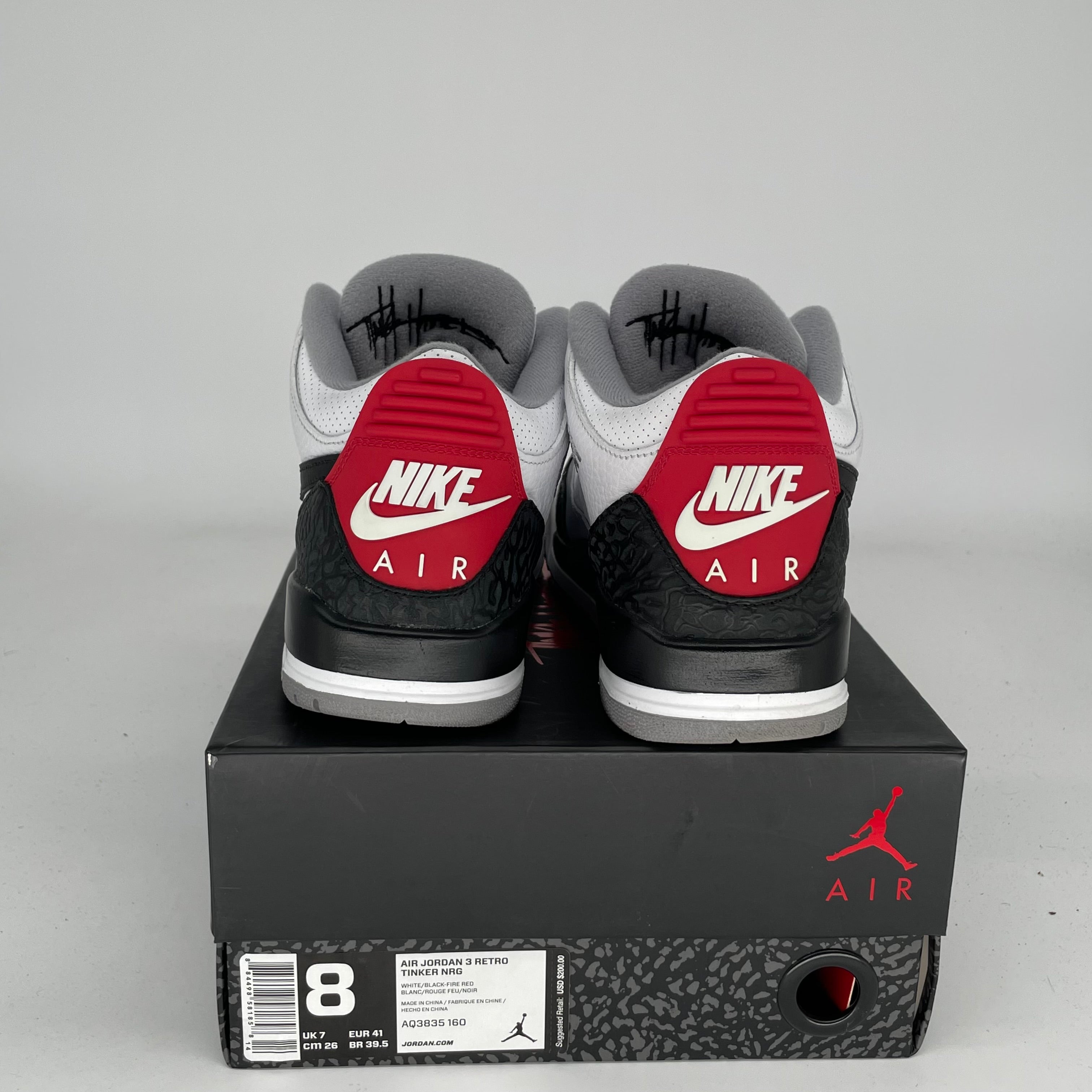 AIR JORDAN 3 TINKER HATFIELD Men's Basketball Shoes - Size 8 (AQ3835-160) - Retro Sneakers for Streetwear & Casual Outfits