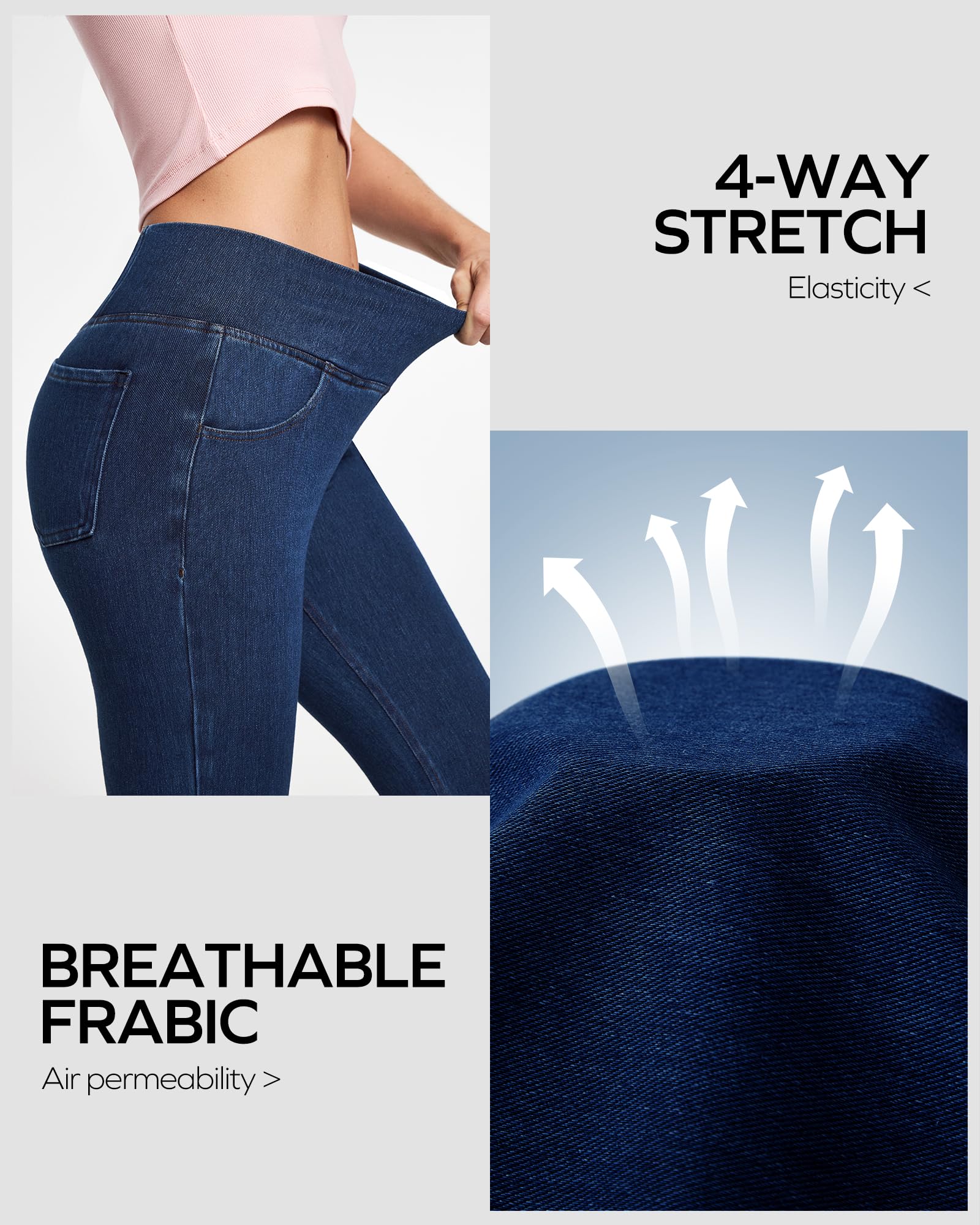 Ewedoos Women's High Waisted Flare Jeans - Stretchy Bell Bottom Pants with Tummy Control & Pull-On Design | Perfect for Casual Wear, Date Nights & 70s Retro Fashion