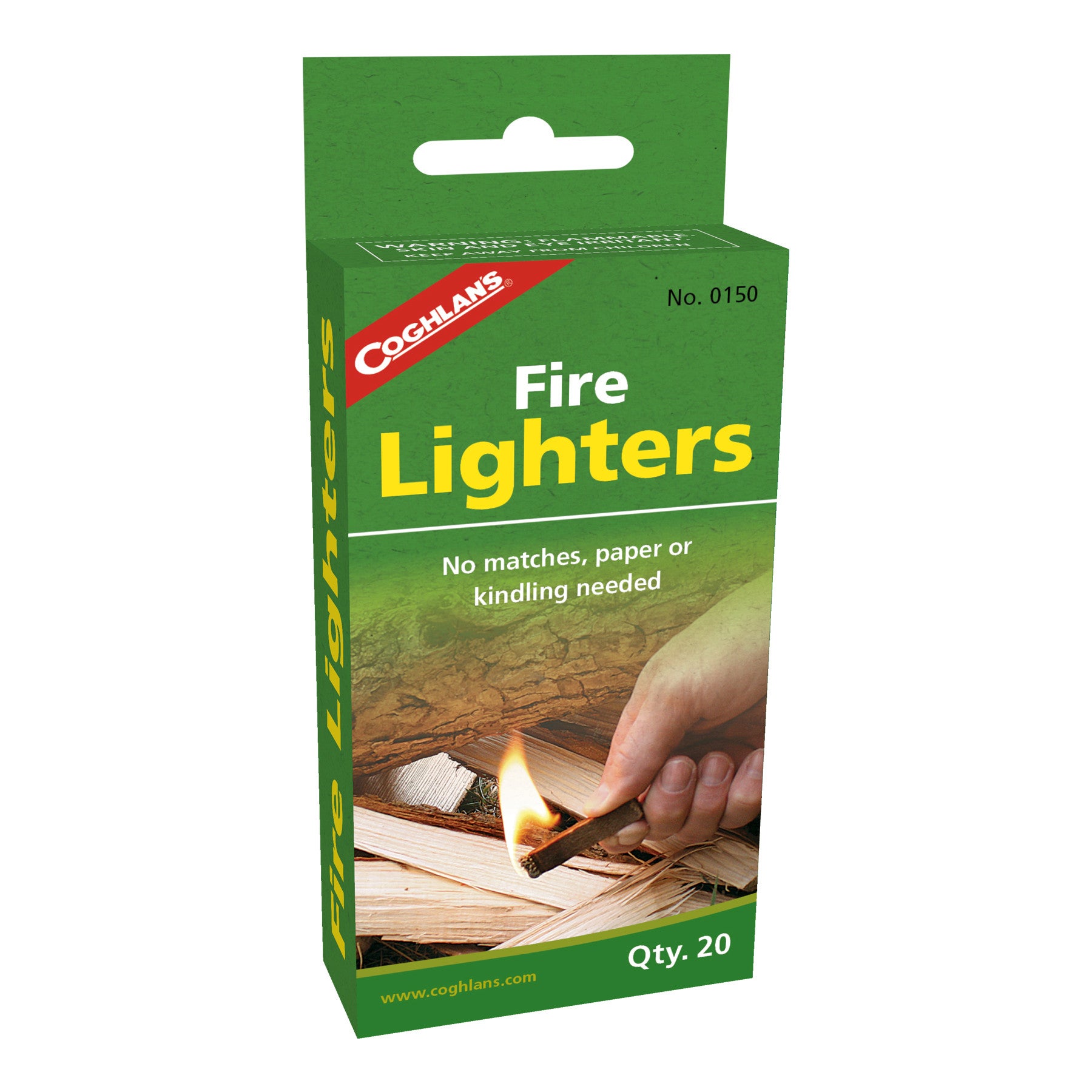 Coghlan's Fire Starters - Waterproof & Windproof Firelighters for Camping, Hiking, and Outdoor Adventures - Ideal for Grilling, Bonfires, and Emergency Survival Kits