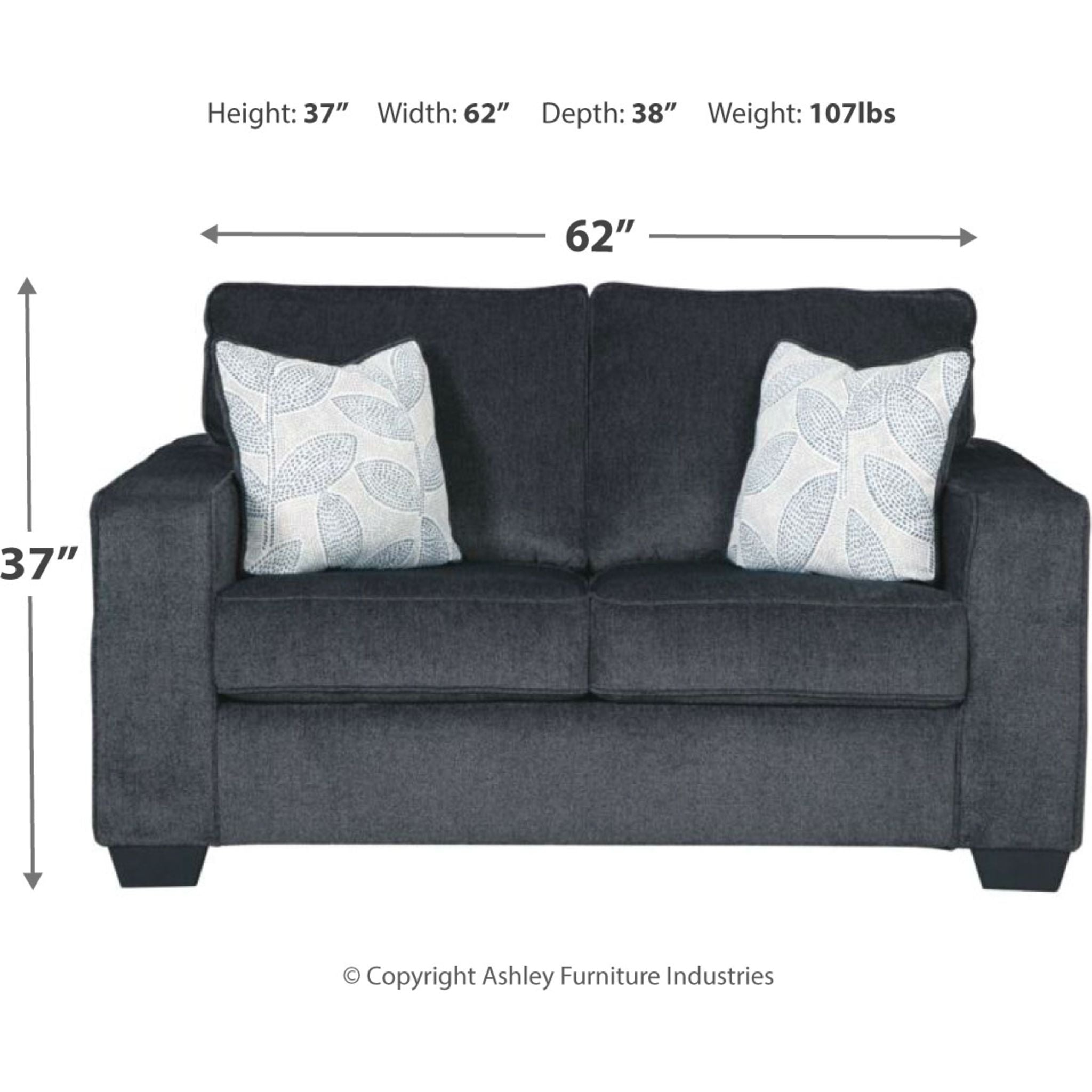 Altari Loveseat - Modern Small Couch for Living Room, Apartment & Office | Comfortable 2-Seater Sofa for Cozy Spaces, Compact Furniture for Small Homes