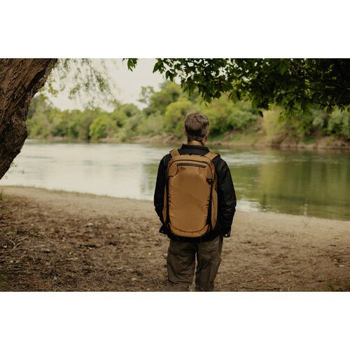 Peak Design 45L Travel Backpack - Durable Coyote Color for Adventure Travel, Hiking & Business Trips - Waterproof Carry-On Backpack with Laptop Compartment