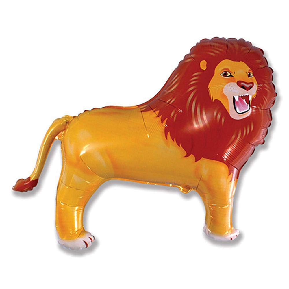 LOONBALLOON 33 Inch Large Lion Animal Shaped Latex Balloons for Birthday Parties, Baby Showers & Jungle Theme Decorations