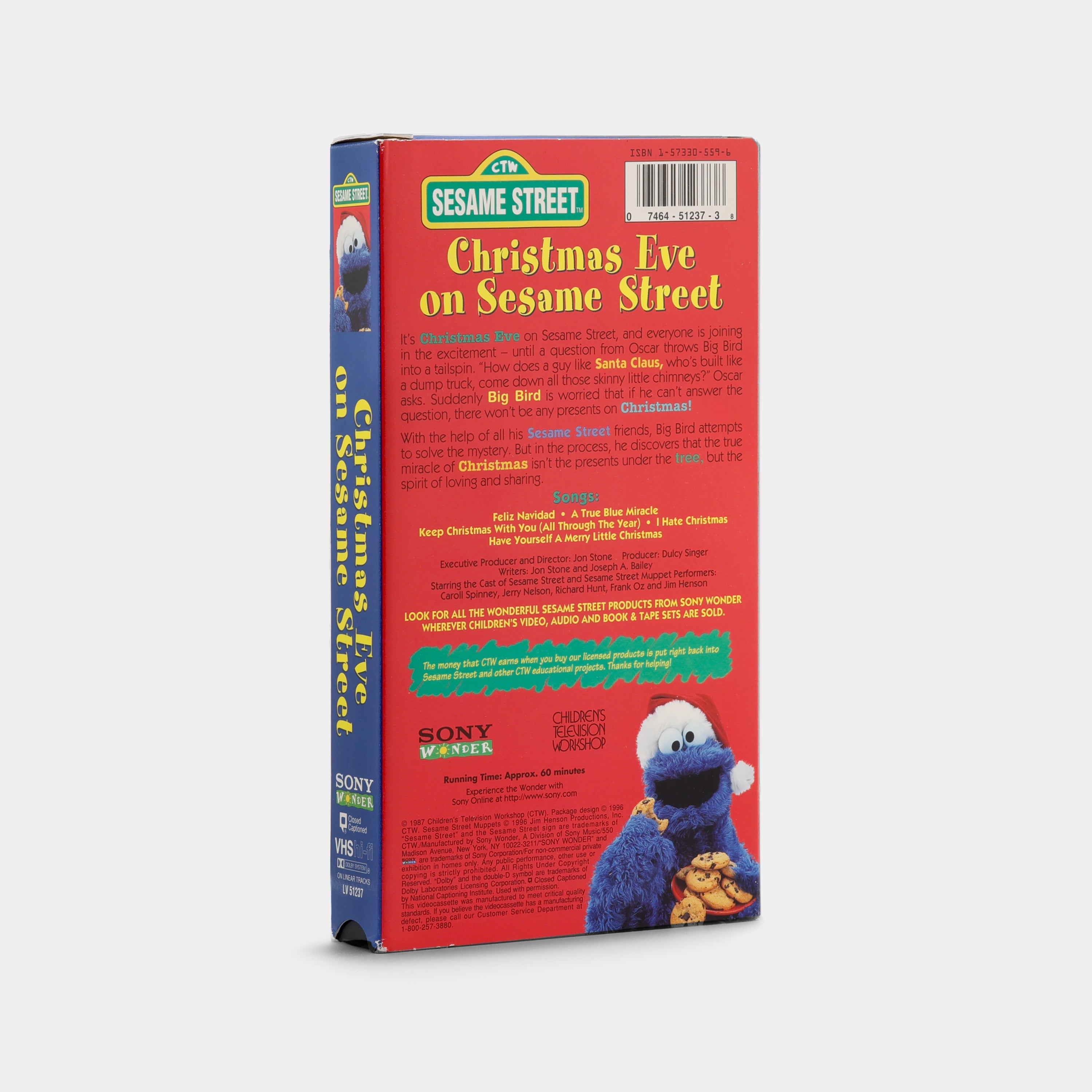 Christmas Eve on Sesame Street VHS Tape - Classic Holiday Special with Elmo & Big Bird - Perfect for Family Movie Nights & Nostalgic Christmas Gift