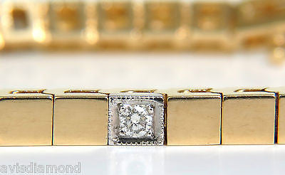 14KT Gold Shine Pave Box Bracelet with 0.40CT Diamonds - Elegant 7 Inch Jewelry for Women, Perfect for Weddings, Anniversaries & Special Occasions