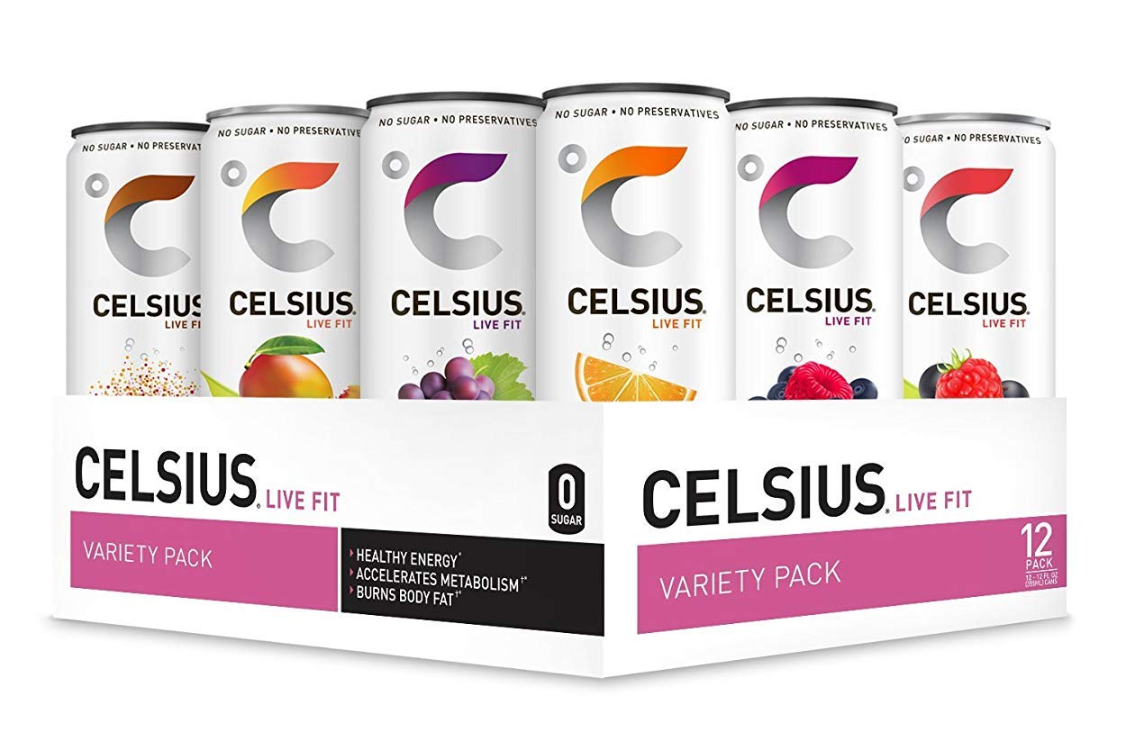 CELSIUS Fitness Drink Zero Sugar Variety Pack - 9 Flavors, 12 Slim Cans (12 Fl Oz Each) - Energy Boost for Workouts, Running & Active Lifestyle