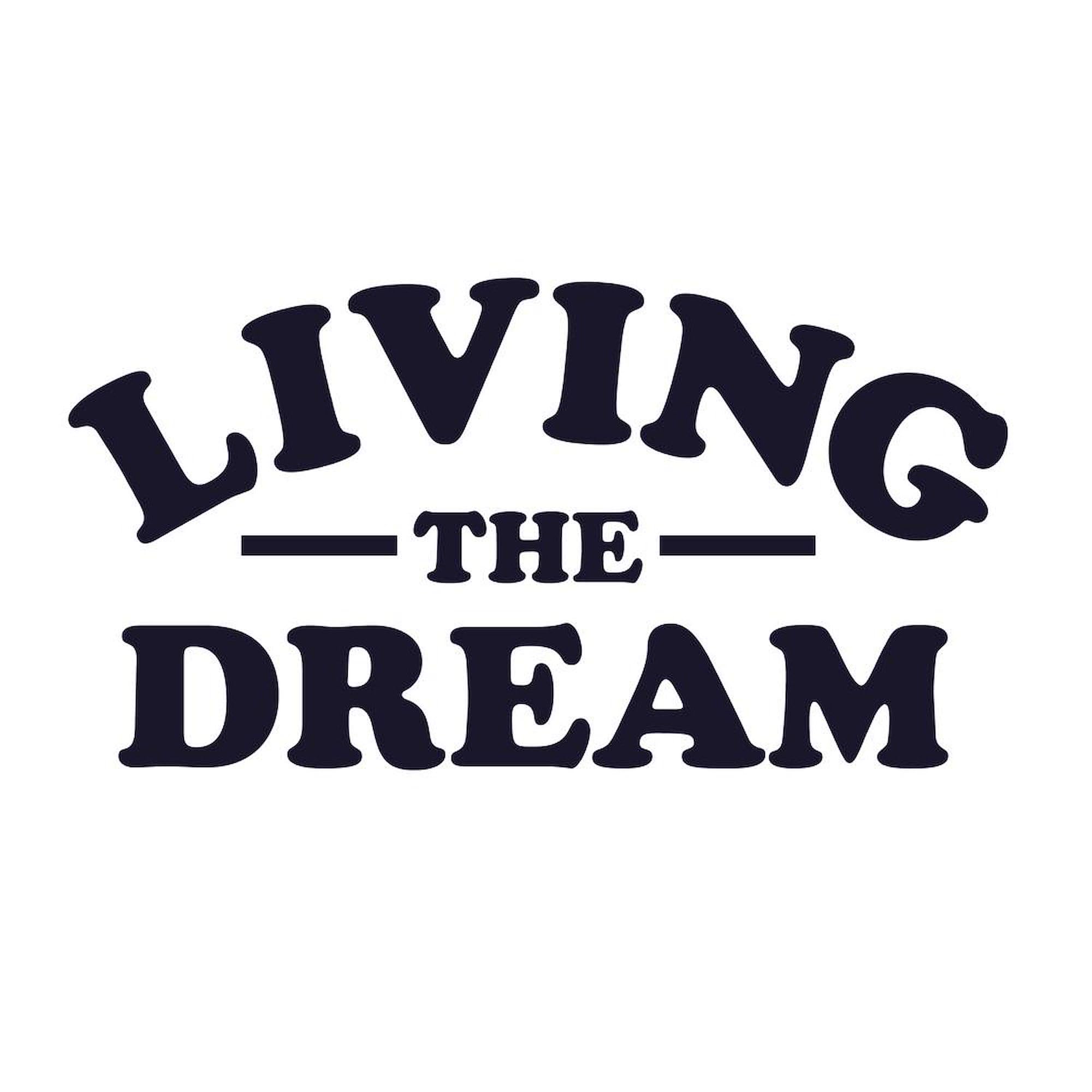 Living The Dream 20 oz Ceramic Coffee Mega Mug - Large Insulated Tea Cup for Office, Home & Travel - Funny Inspirational Gift for Coffee Lovers