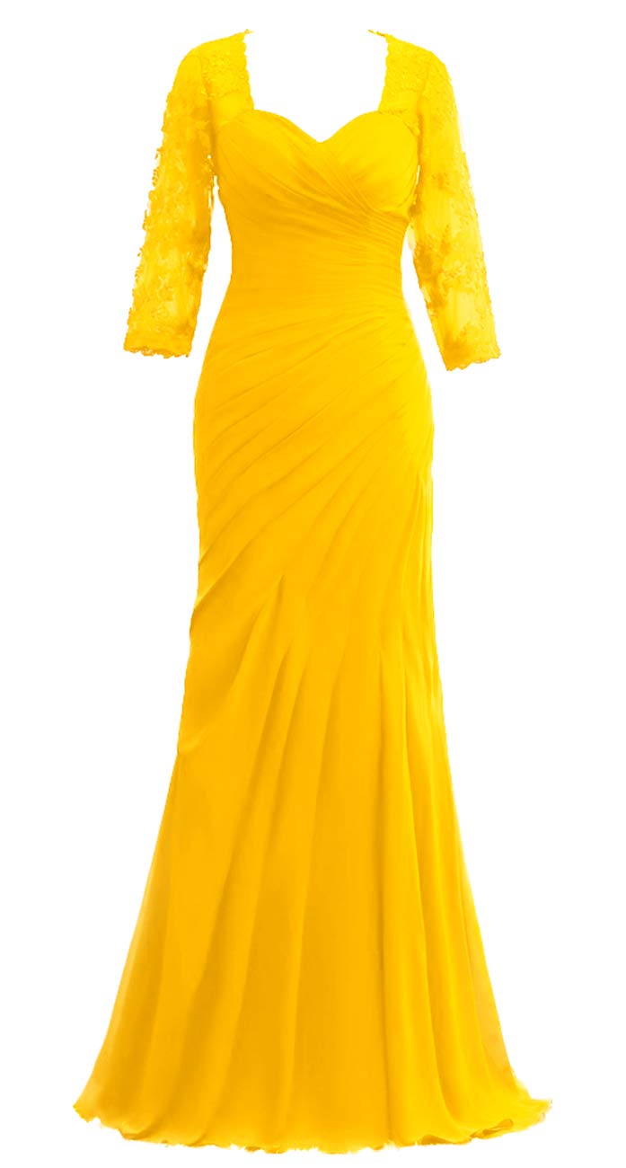 Elegant Long Sleeve Mother of The Bride Dresses - Formal Chiffon Evening Gowns for Wedding Guests | Perfect for Church Ceremonies, Receptions & Special Occasions