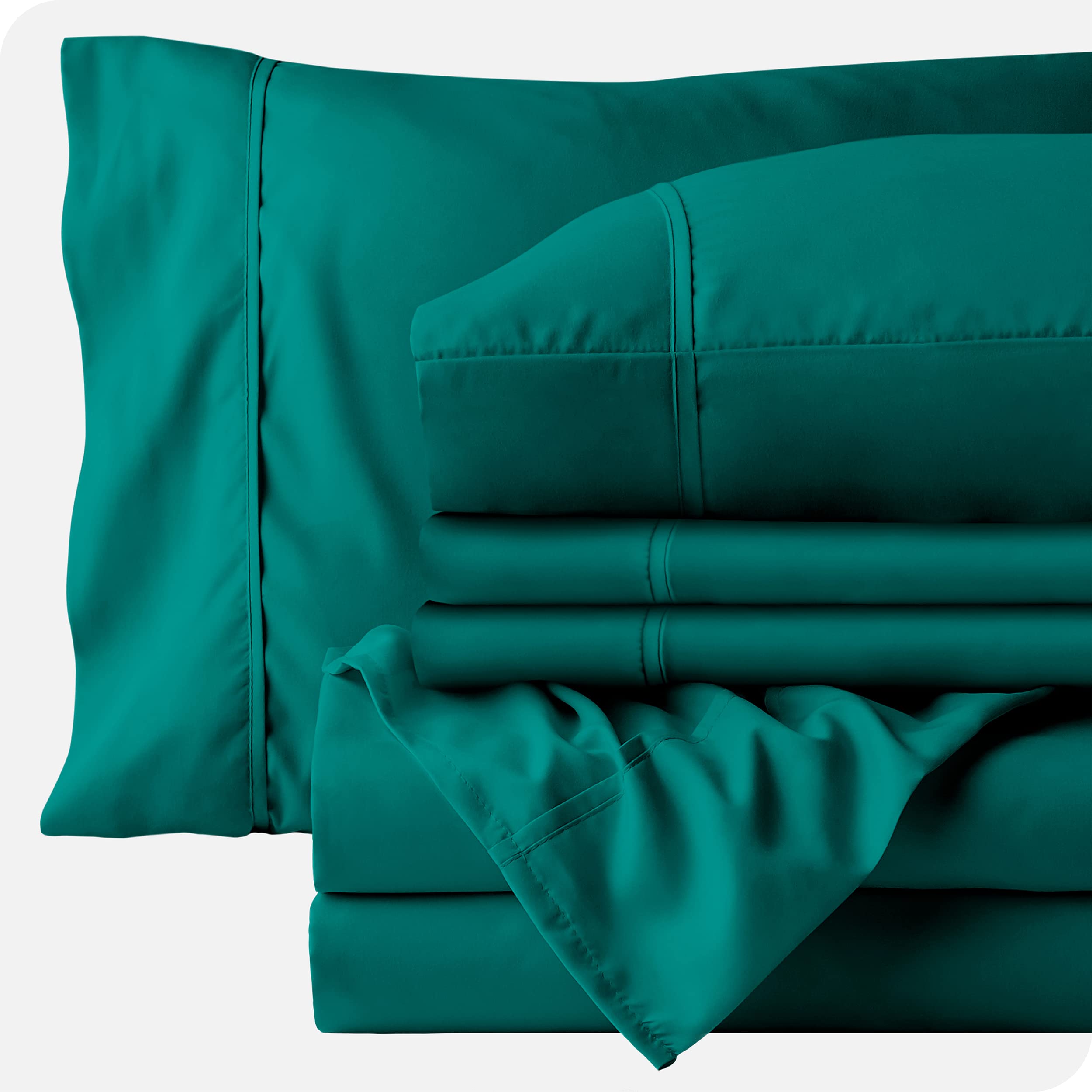 Premium 6-Piece Teal Full Sheet Set with 28