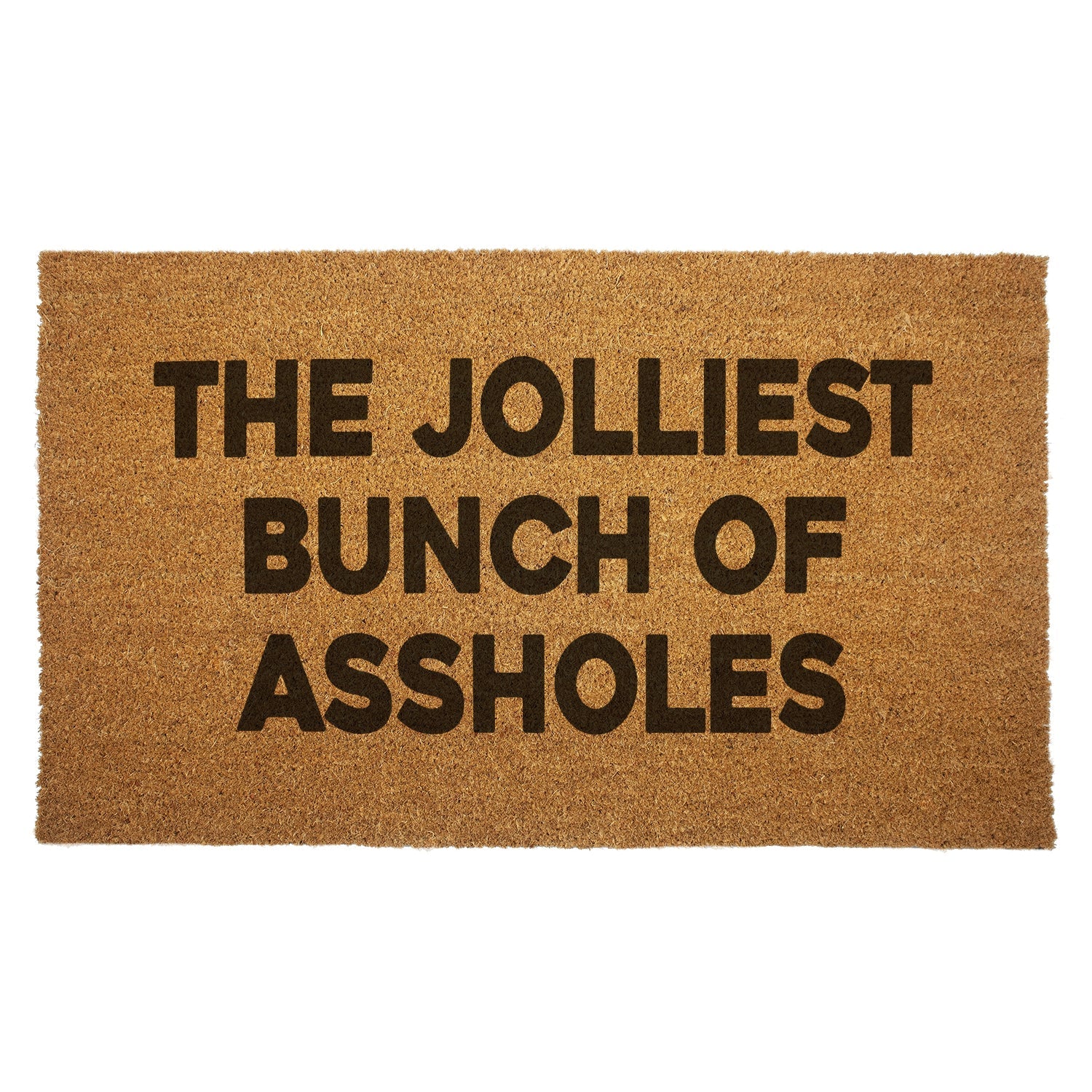 Jolliest Bunch of A**holes Door Mat - Funny Holiday Welcome Mat for Christmas, Front Porch Decor, Gift for Friends & Family - Perfect for Entryway, Home Decor & Seasonal Greetings