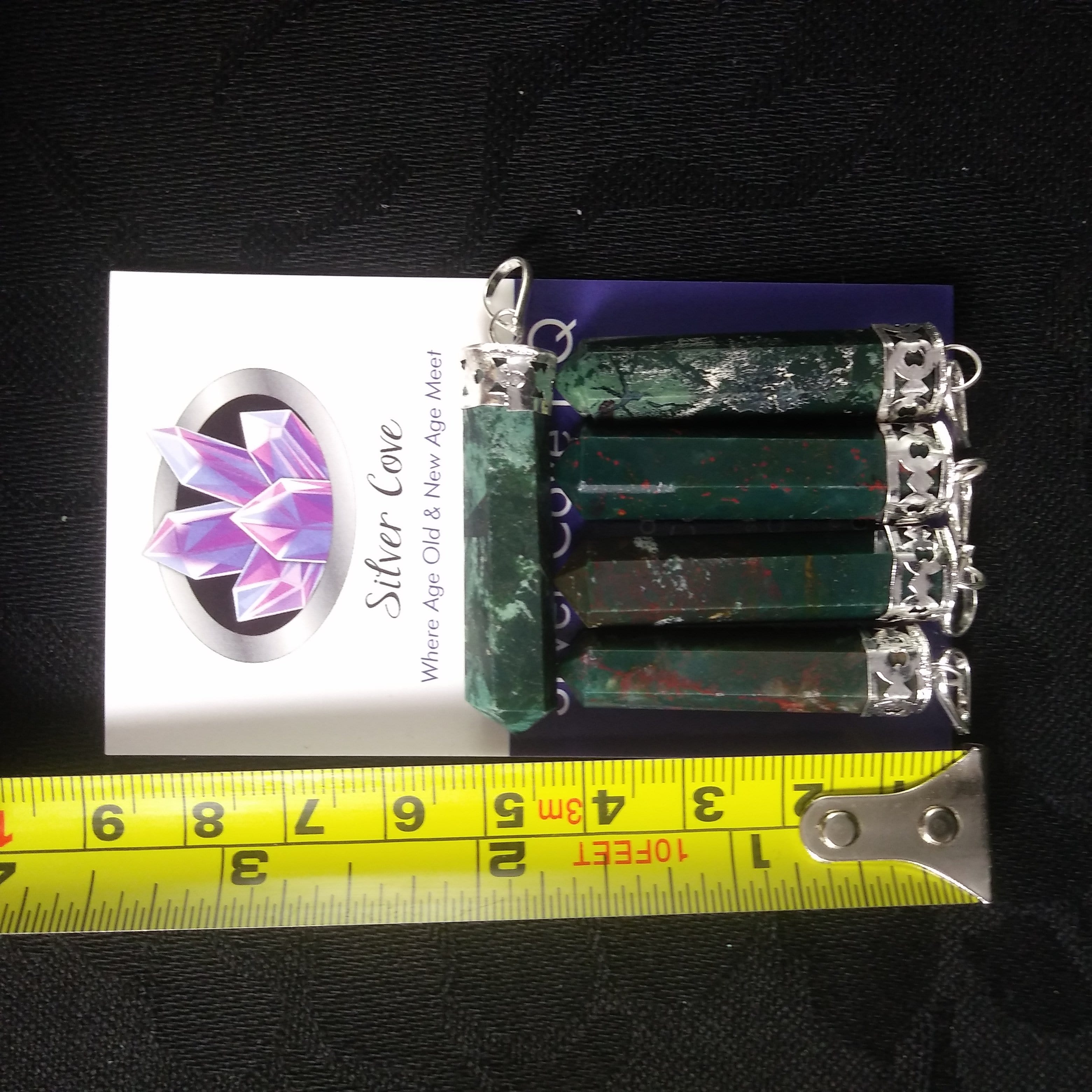 Natural Bloodstone Point Pendant Necklace - Healing Crystal Jewelry for Protection & Energy Balance | Perfect for Meditation, Chakra Healing & Spiritual Gifts