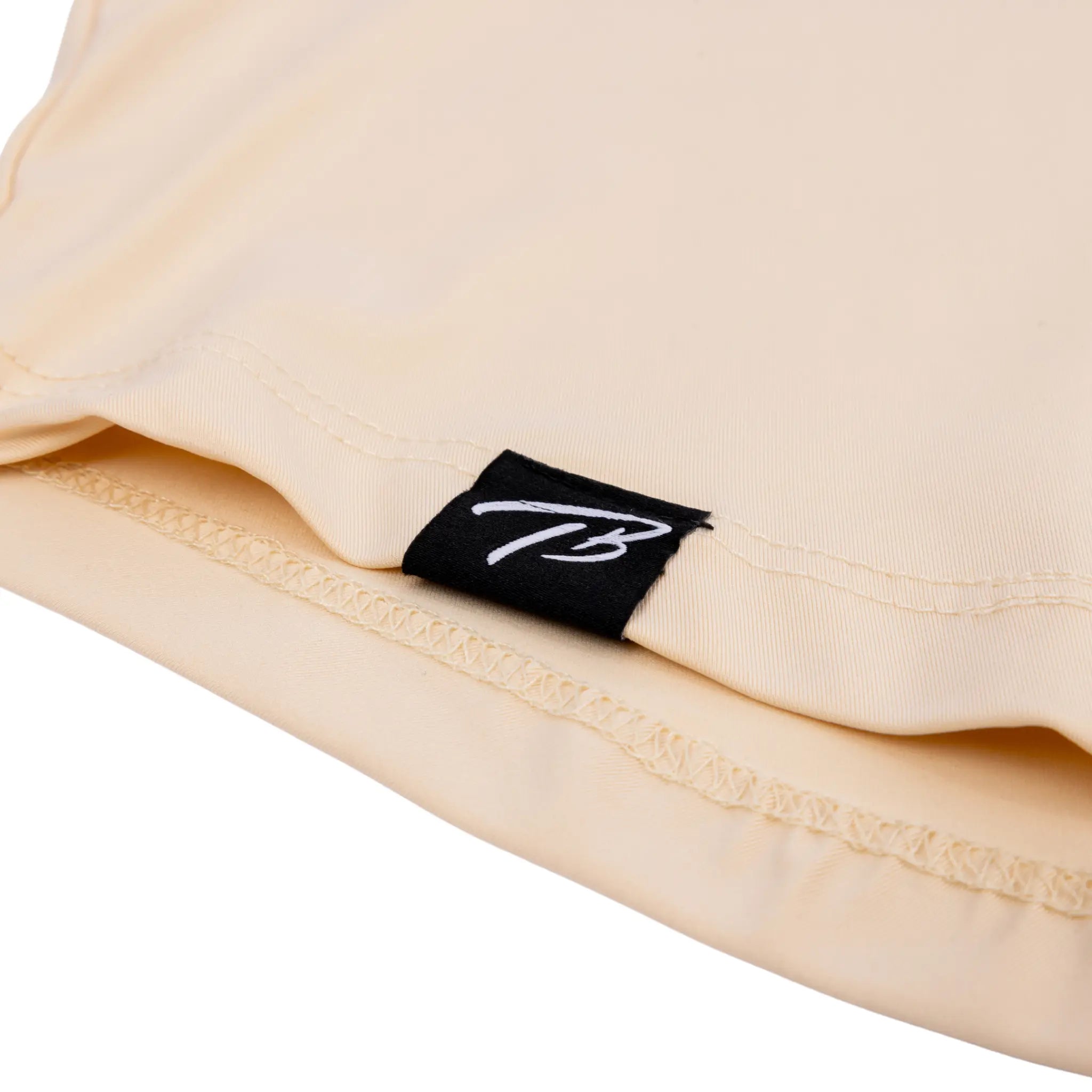 FUNDAMENTALS 1/4 Zip Short Sleeve Hoodie - Cream | Comfortable Cotton Pullover for Men & Women | Perfect for Gym, Running & Casual Wear