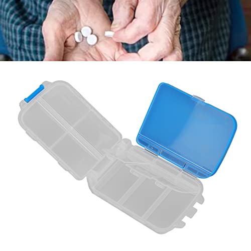 7-Day Weekly Pill Organizer with 3 Compartments - Foldable Medicine Case for Pills, Supplements & Vitamins - Portable Pill Dispenser & Reminder (Blue) - Perfect for Travel, Home Use & Daily Medication Management