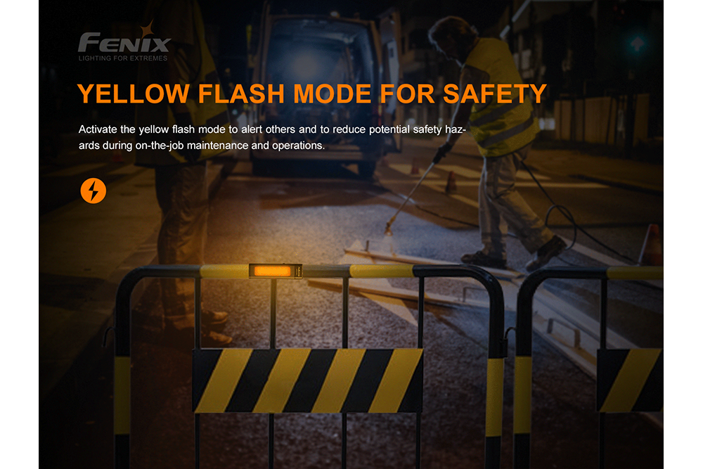 Fenix WT16R Rechargeable LED Work Light - 1600 Lumens, Magnetic Base, IP68 Waterproof - Perfect for Construction, Camping, Emergency & Outdoor Activities
