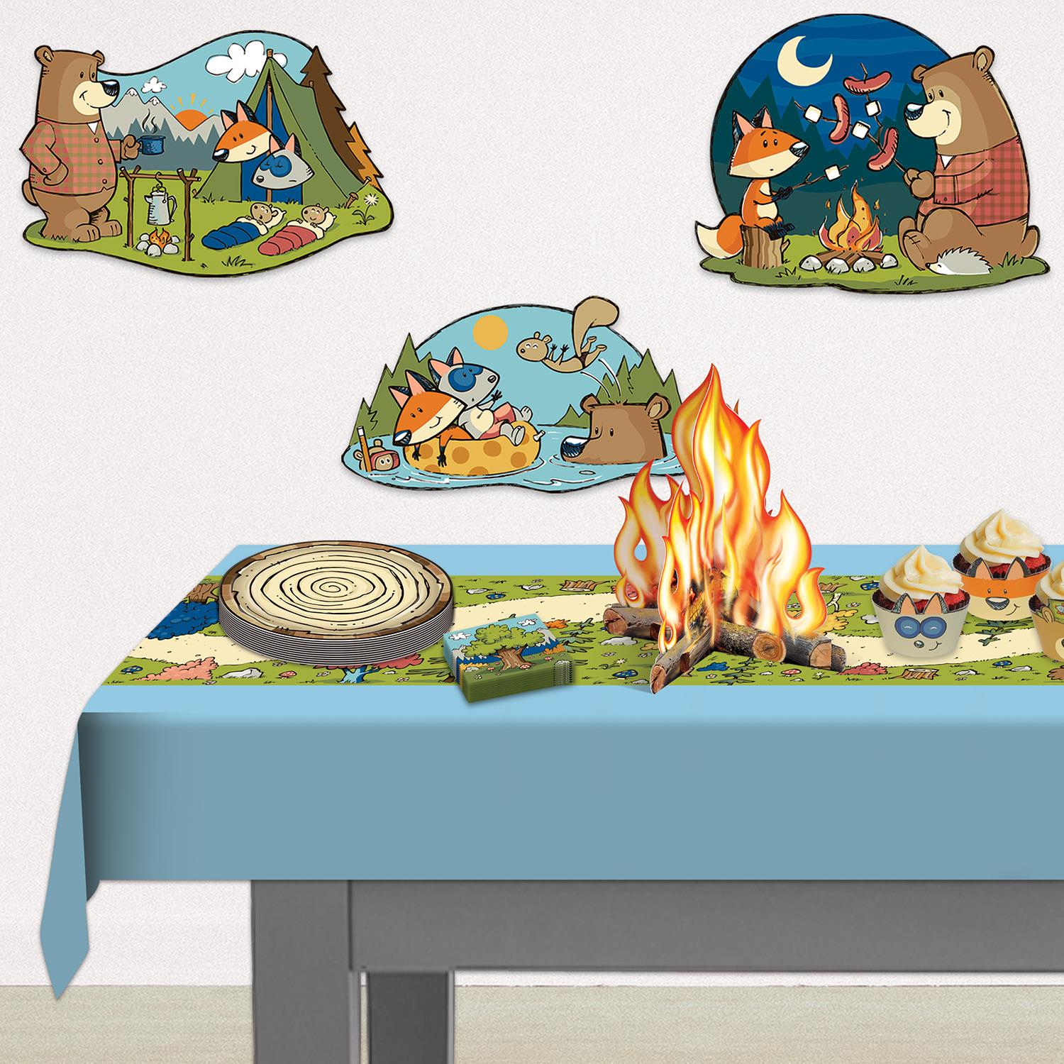 12 Pack Beistle 3D Campfire Party Centerpieces - Perfect for Halloween, Camping Themed Parties, and Outdoor Decorations
