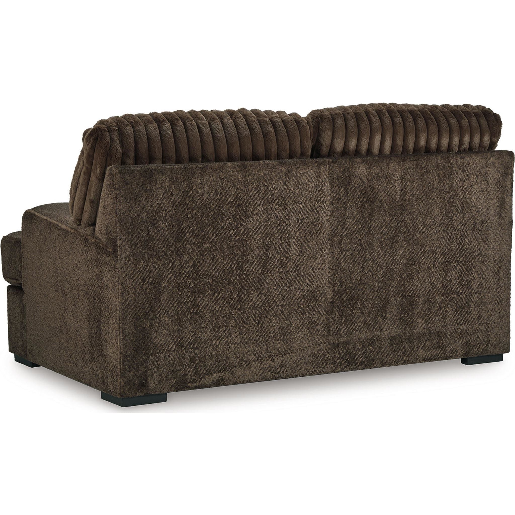 Aylesworth Loveseat in Chocolate Brown - Comfortable Small Couch for Living Room, Apartment, and Office Spaces
